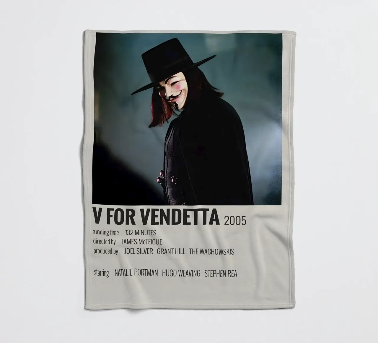 V FOR VENDETTA 2005 coperta in pile da MVFminimalist