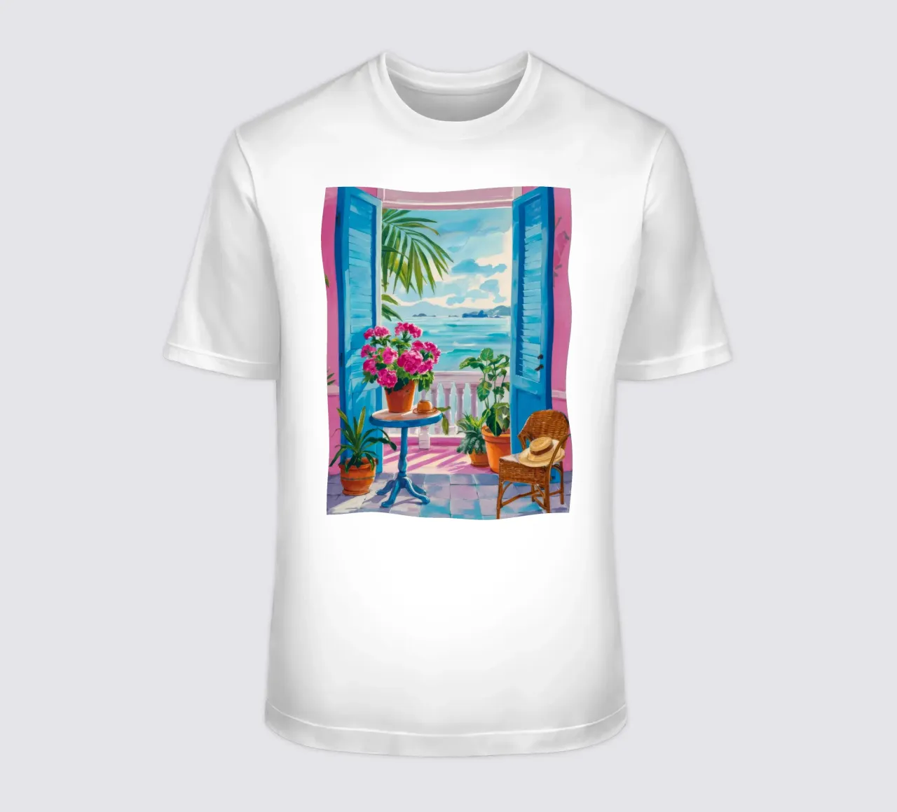 Balcone Brezza di mare t-shirt da FadeAura