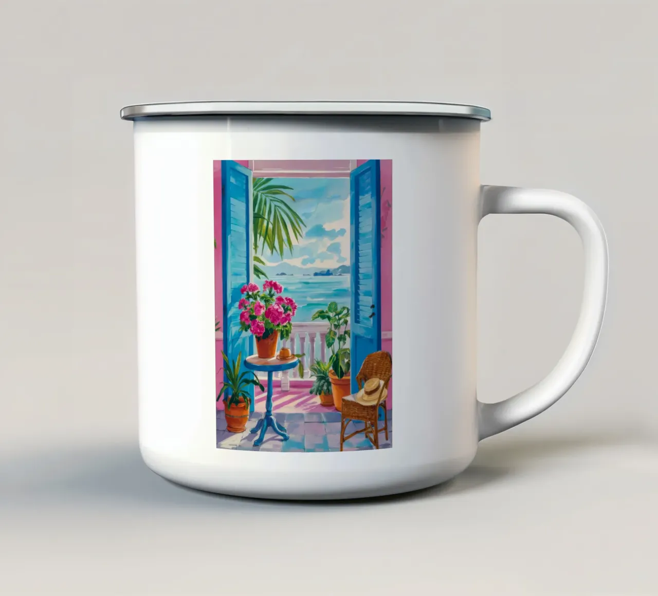 Balcone Brezza di mare tazza in smalto da FadeAura