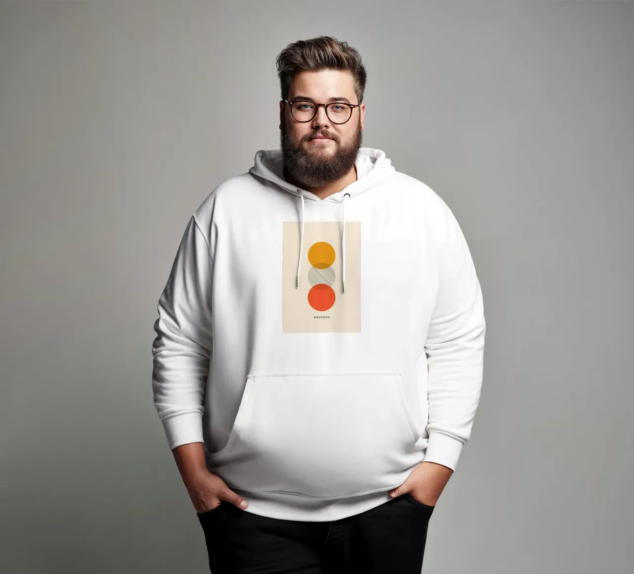 Sunset Bauhaus felpa con cappuccio da Attaboy Dsgn