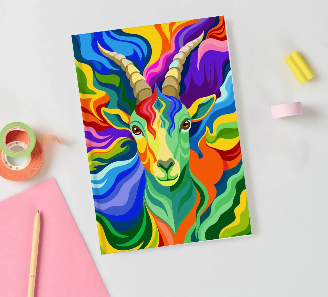 goat vector fullcolor notebook by onelife