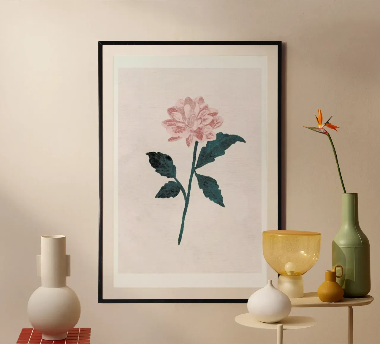 Dahlia poster con telaio in plastica da Goed Blauw
