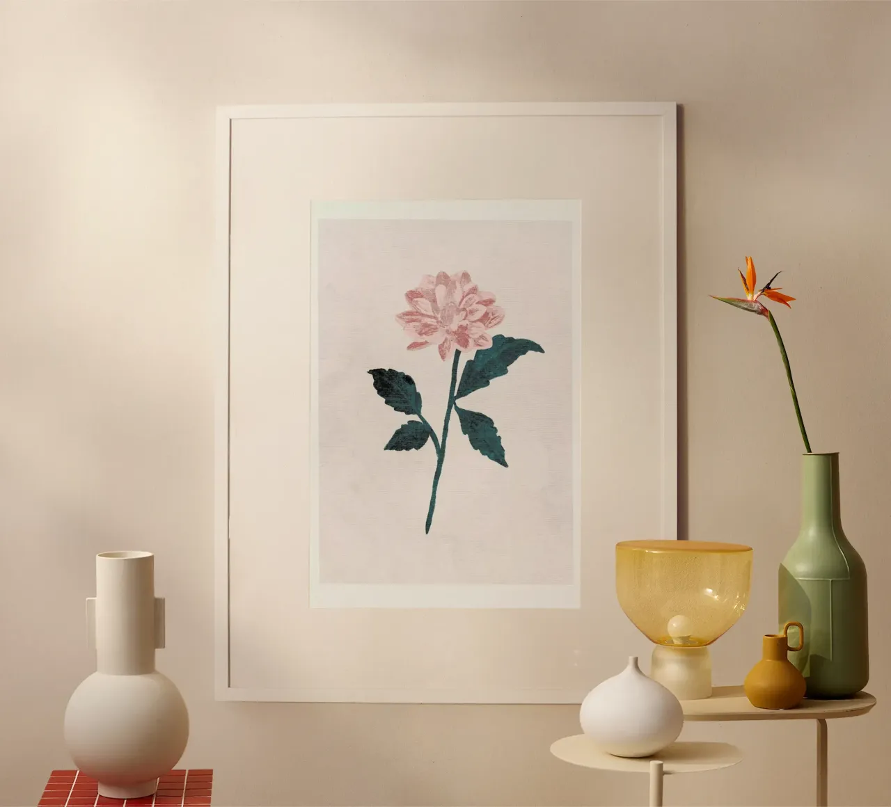 Dahlia poster con telaio in plastica da Goed Blauw