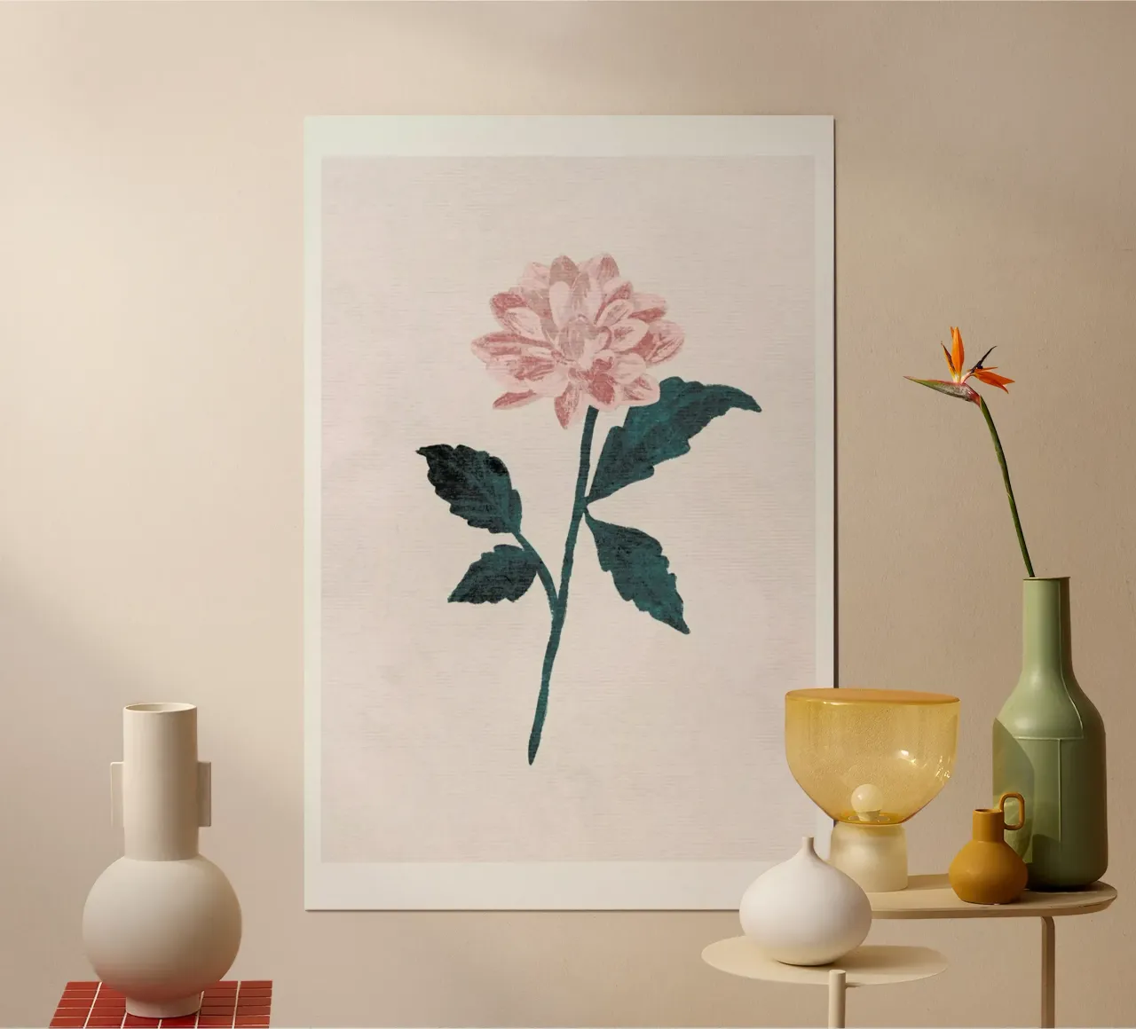 Dahlia poster con telaio in plastica da Goed Blauw