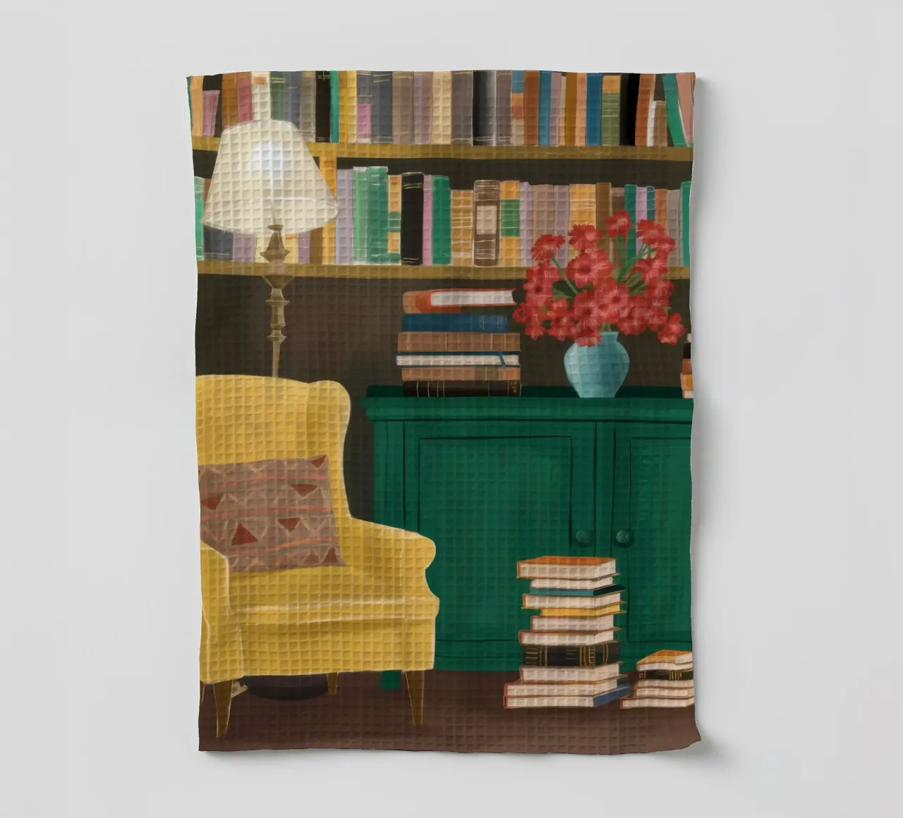 Fauteuil jaune Bibliothèque torchon de FadeAura