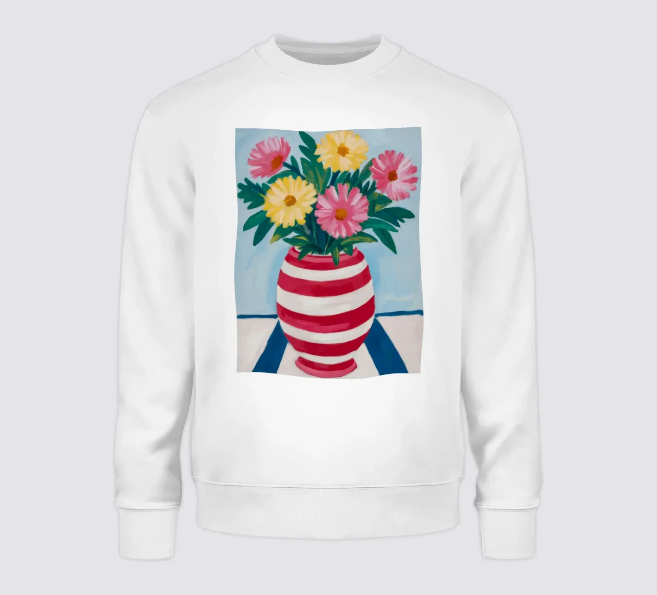 Vaso a righe rosse felpa da Muse Artworks