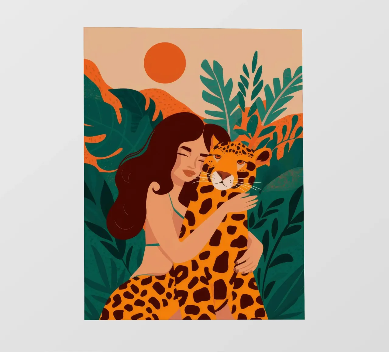 Jungle Giraffe Embrace pvc cover by Peak Delusion