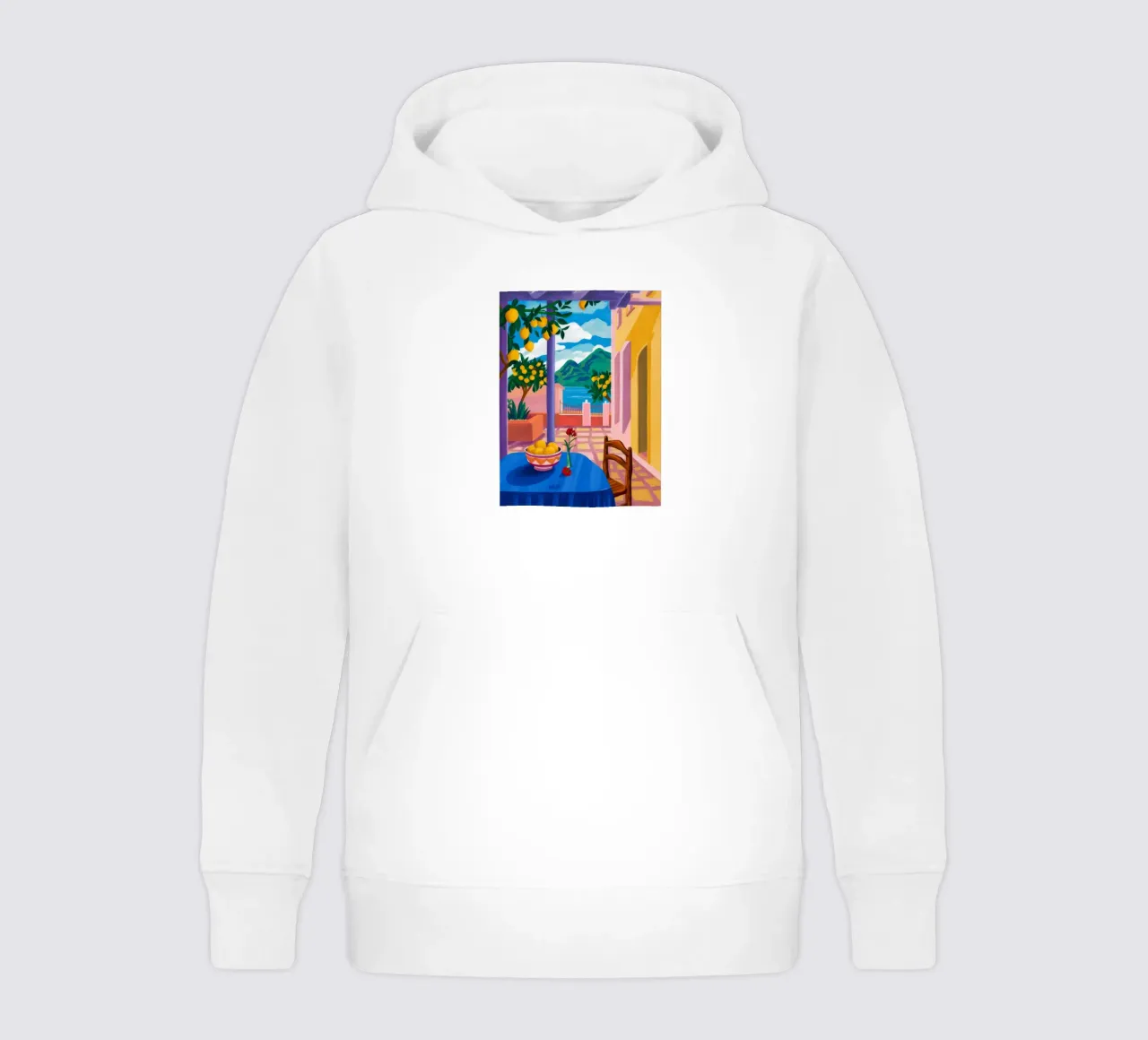 Blue Table Lemon Tree kids hoodie by FadeAura