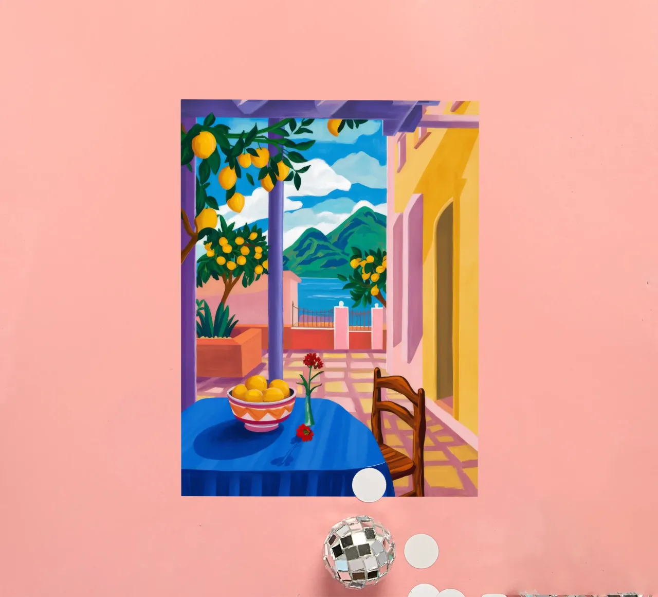 Blue Table Lemon Tree sticker by FadeAura