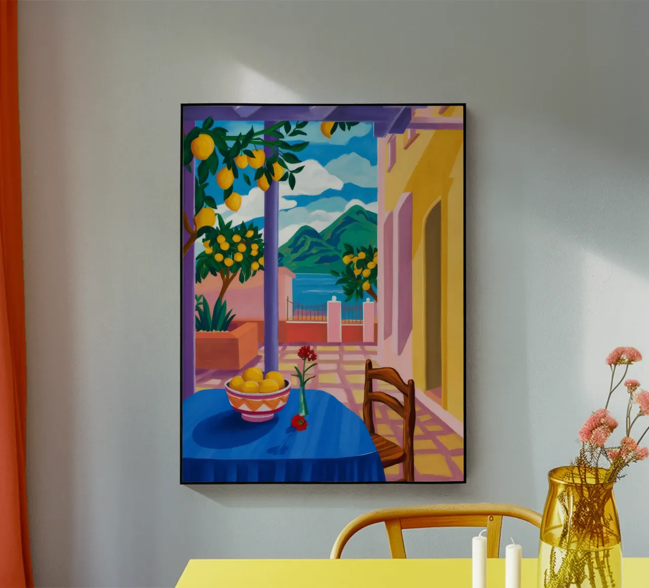 Blue Table Lemon Tree acrylic glass by FadeAura