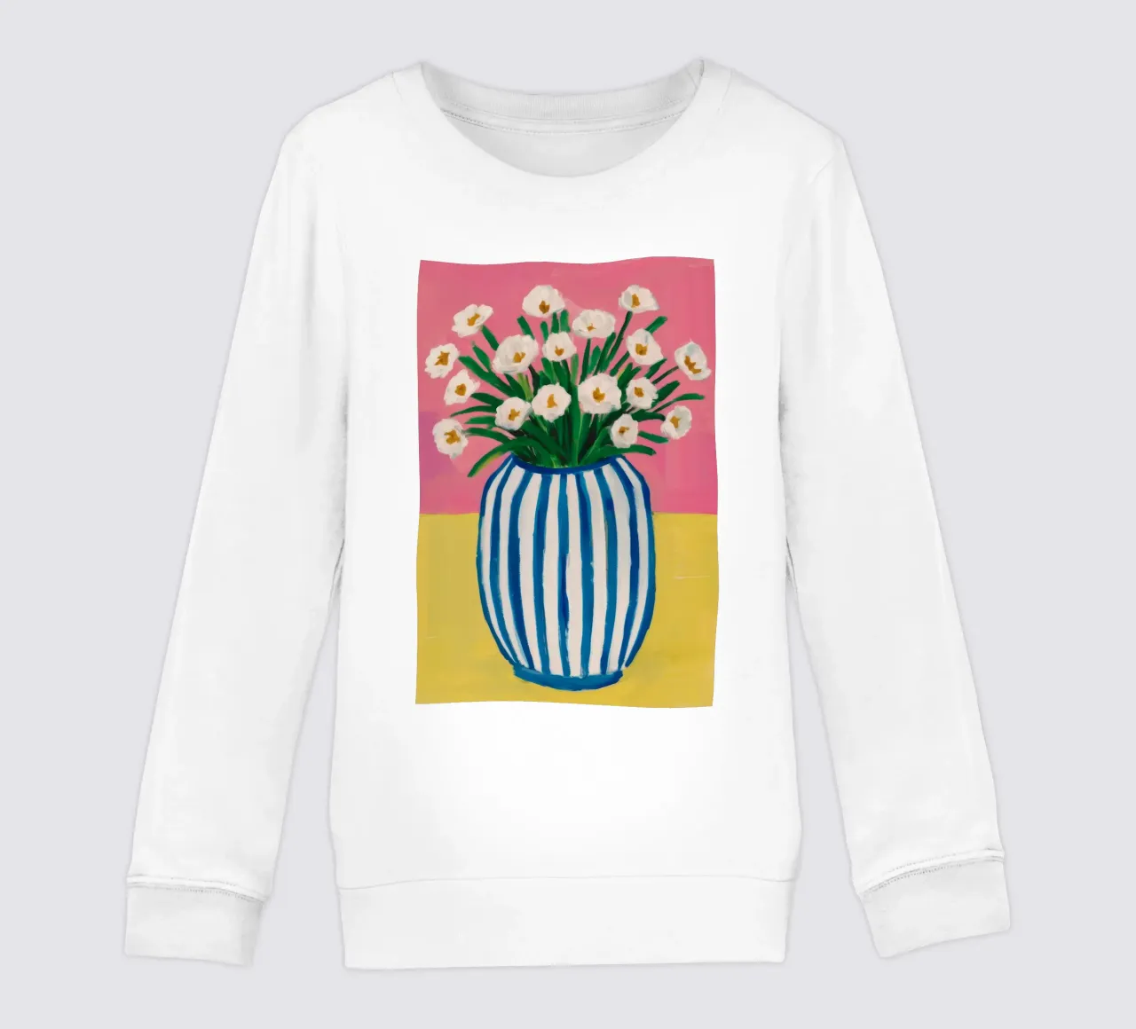 Vaso a righe blu felpa bambino da Muse Artworks