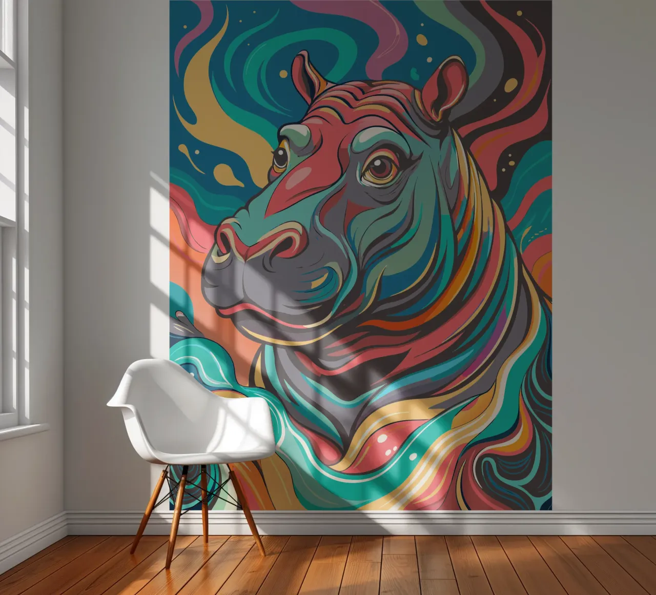 hippopotamus vector fullcolor photo wallpaper by onelife