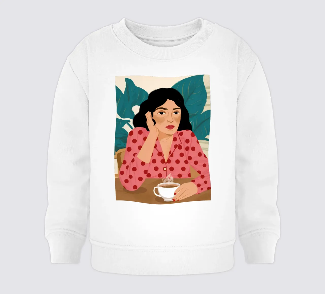 Polka Dot Coffee baby sweatshirt by Peak Delusion