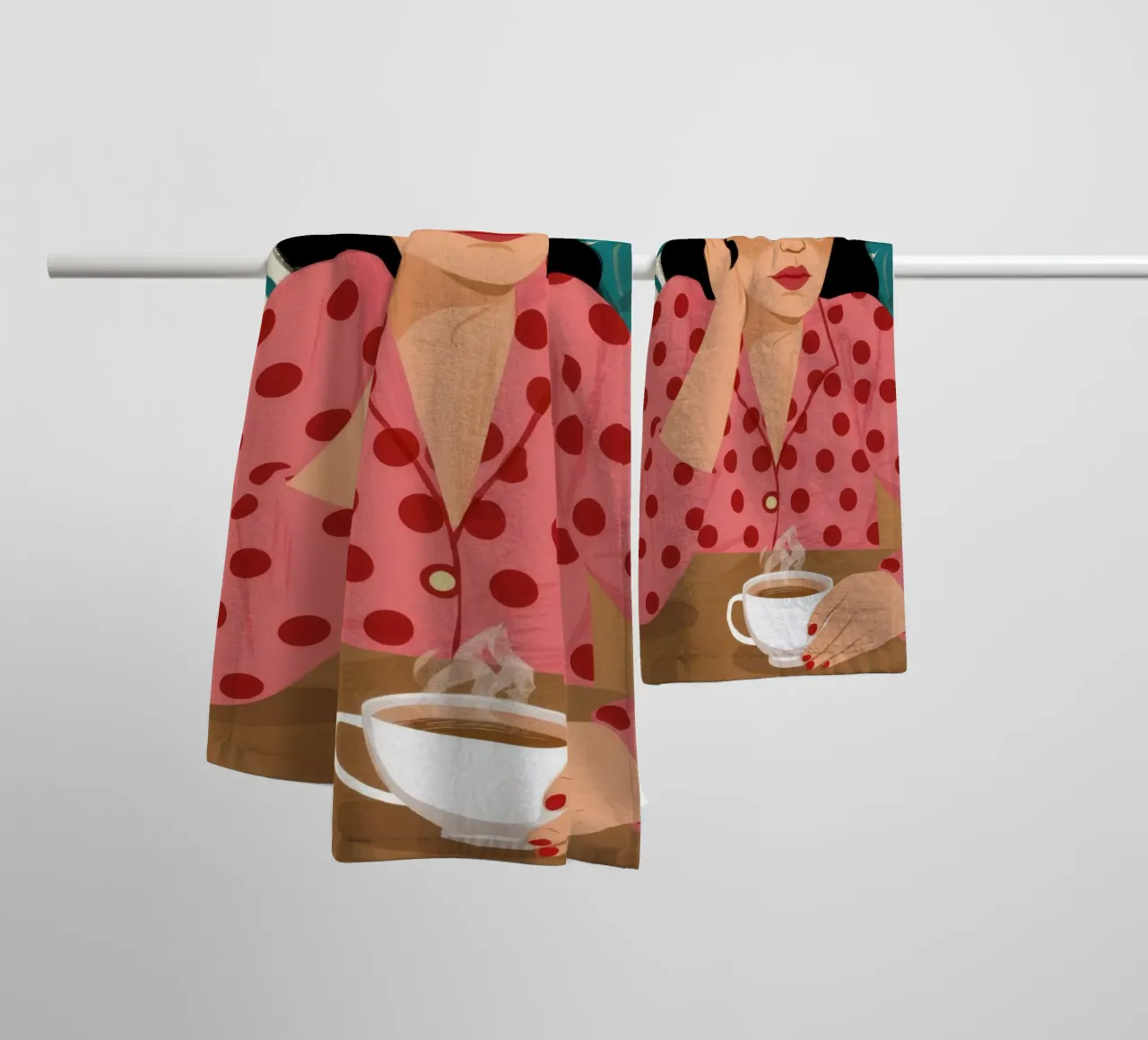 Caffè a pois asciugamano da bagno da Peak Delusion