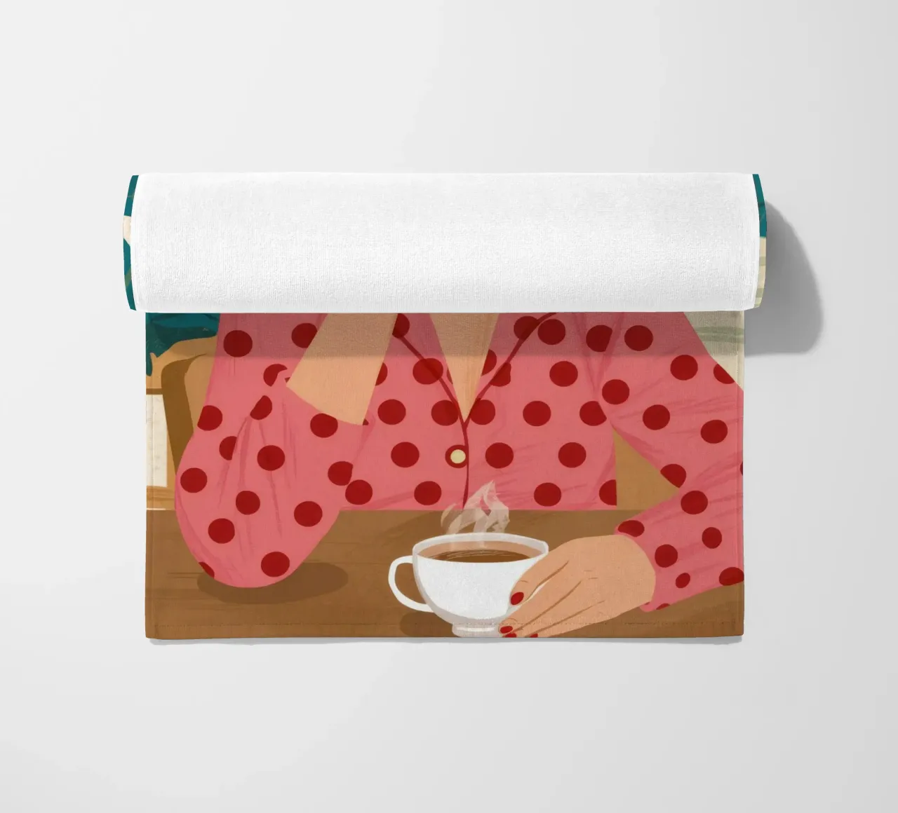 Stippenkoffie strandhanddoek van Peak Delusion