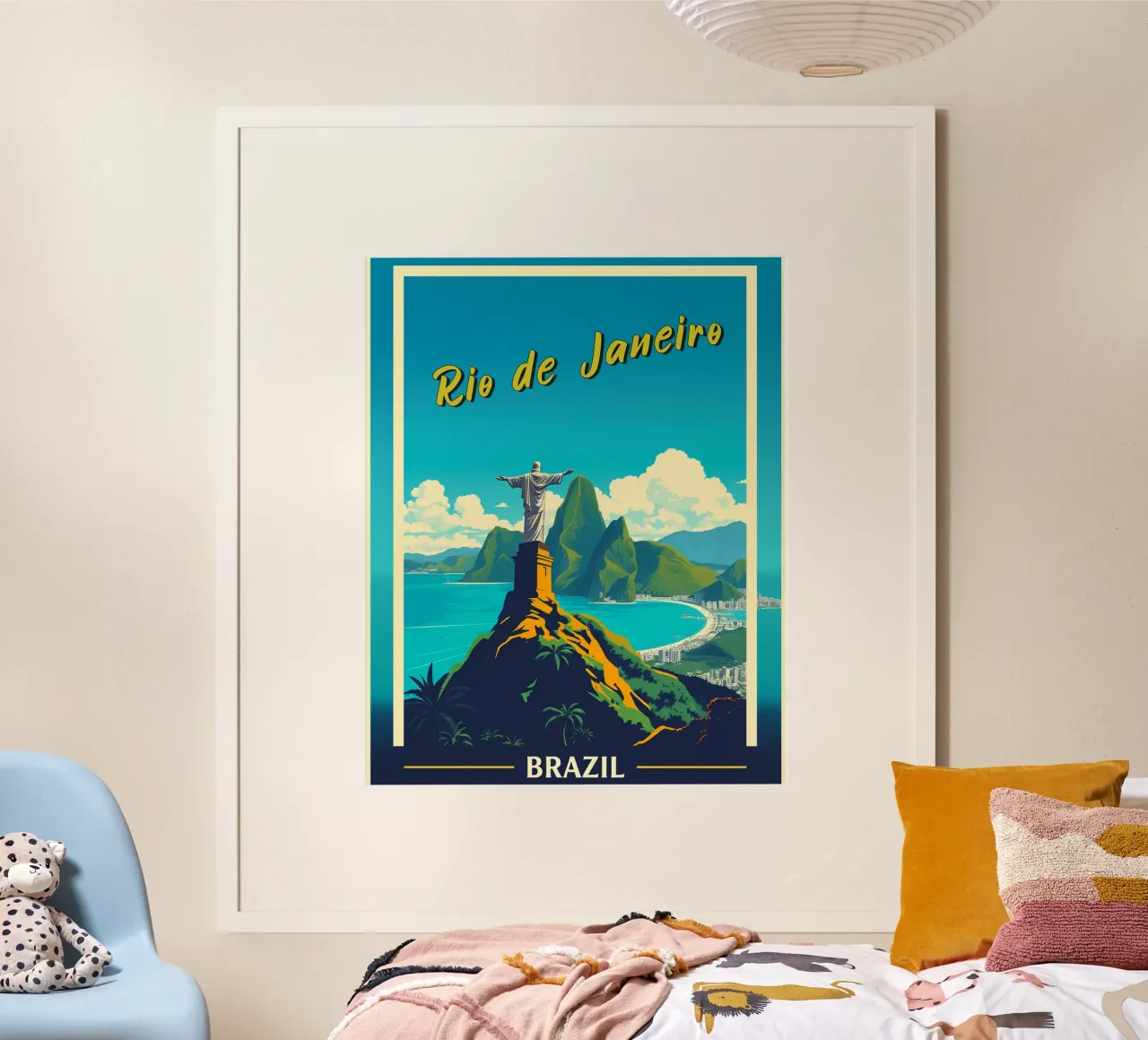 Rio de Janeiro - Viaggio d'epoca poster con telaio in legno da HicksShop