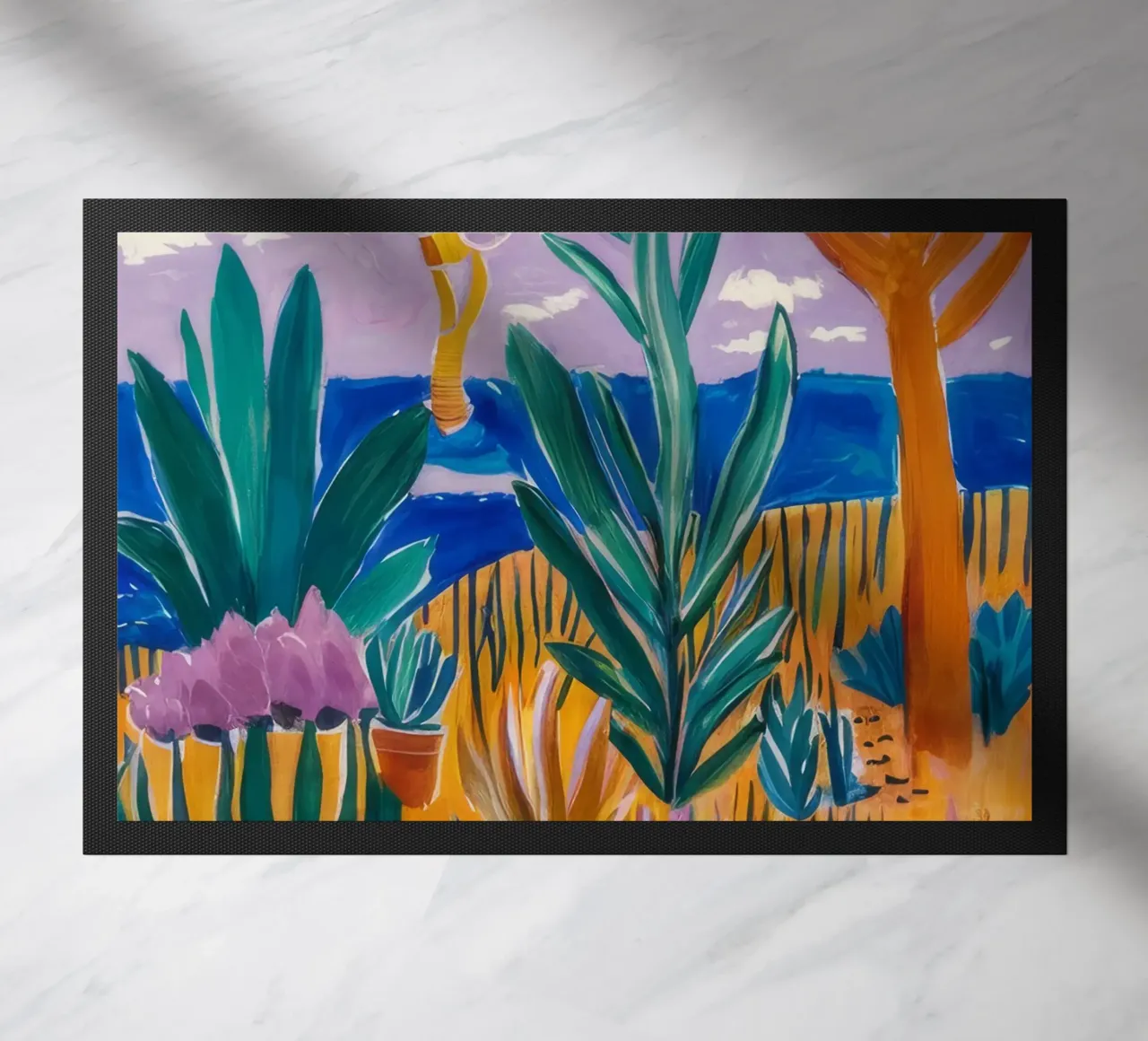 Abstracte zonnetuin deurmat van FadeAura