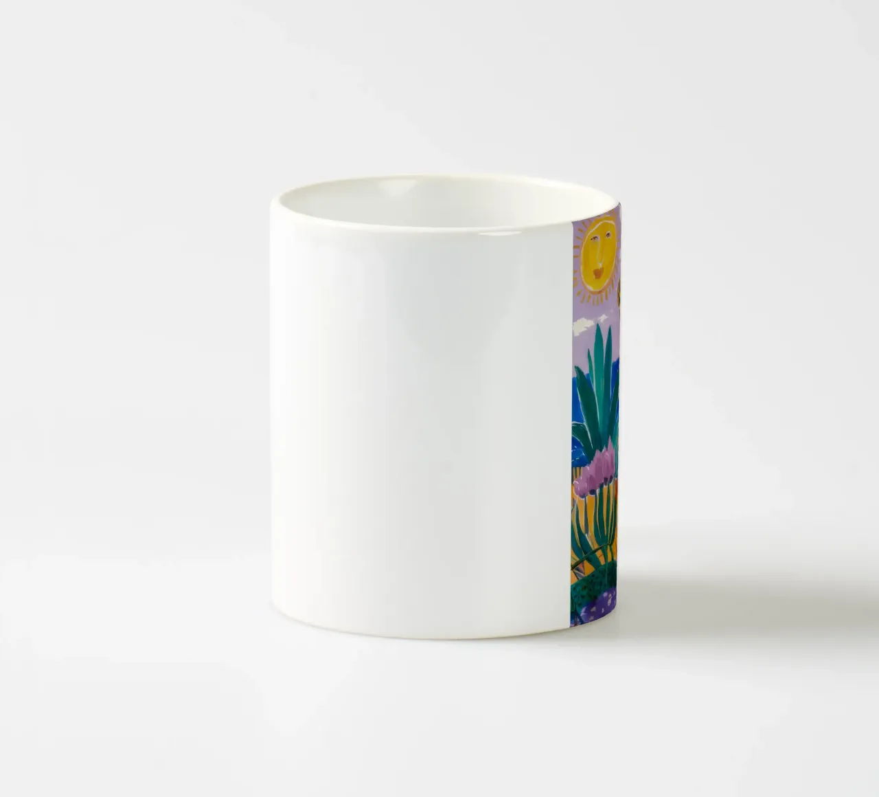 Abstracte zonnetuin keramische mok van FadeAura