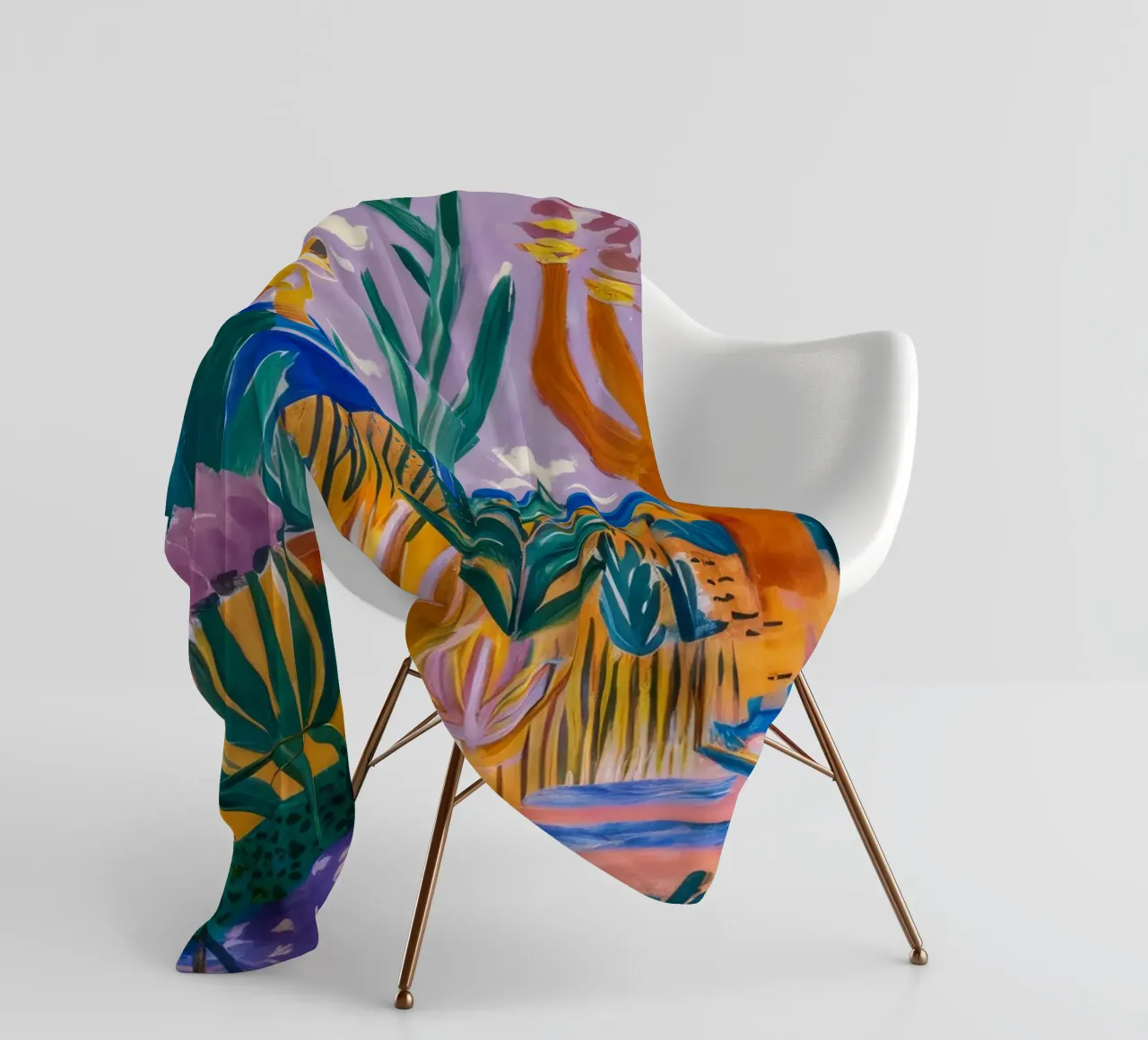 Abstract Sun Garden fleece blanket by FadeAura