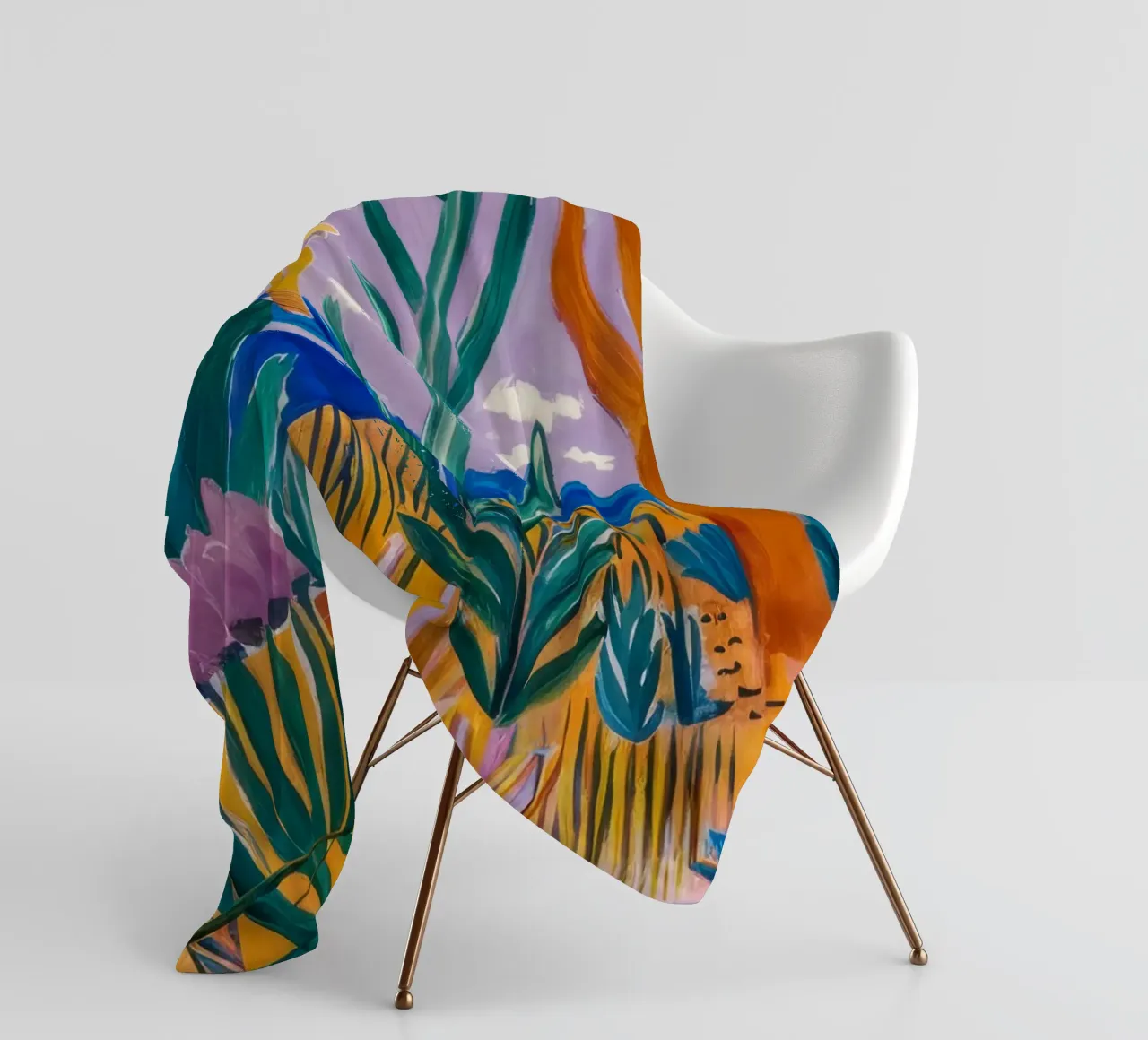 Abstract Sun Garden fleece blanket by FadeAura