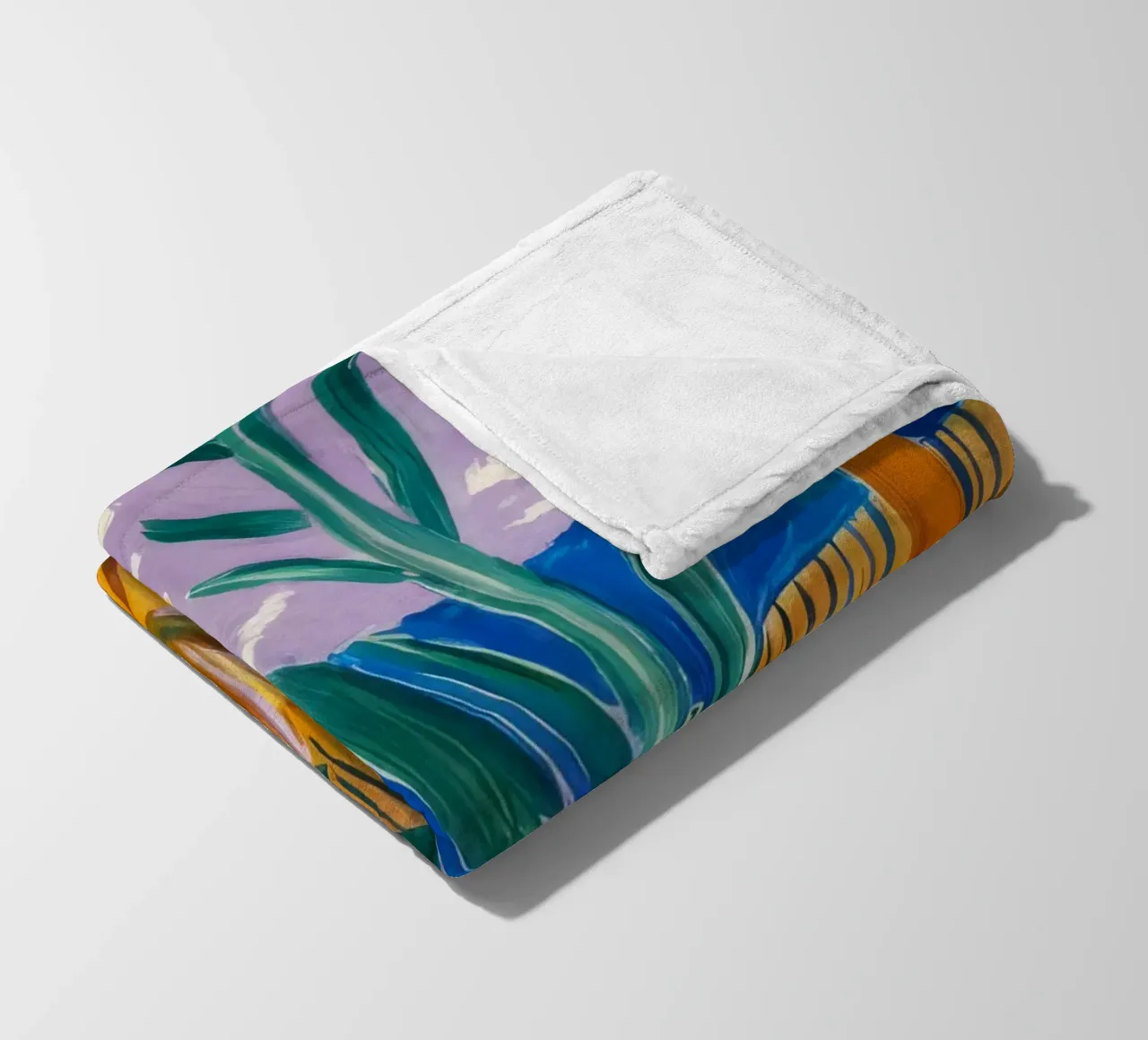 Abstract Sun Garden fleece blanket by FadeAura
