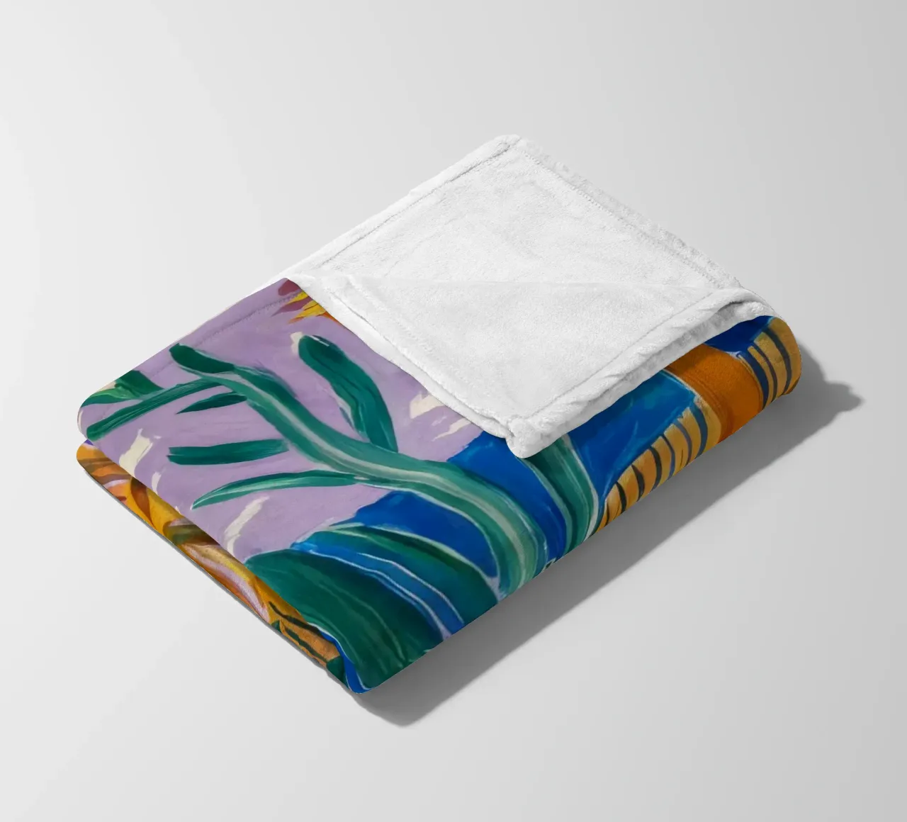 Abstract Sun Garden fleece blanket by FadeAura