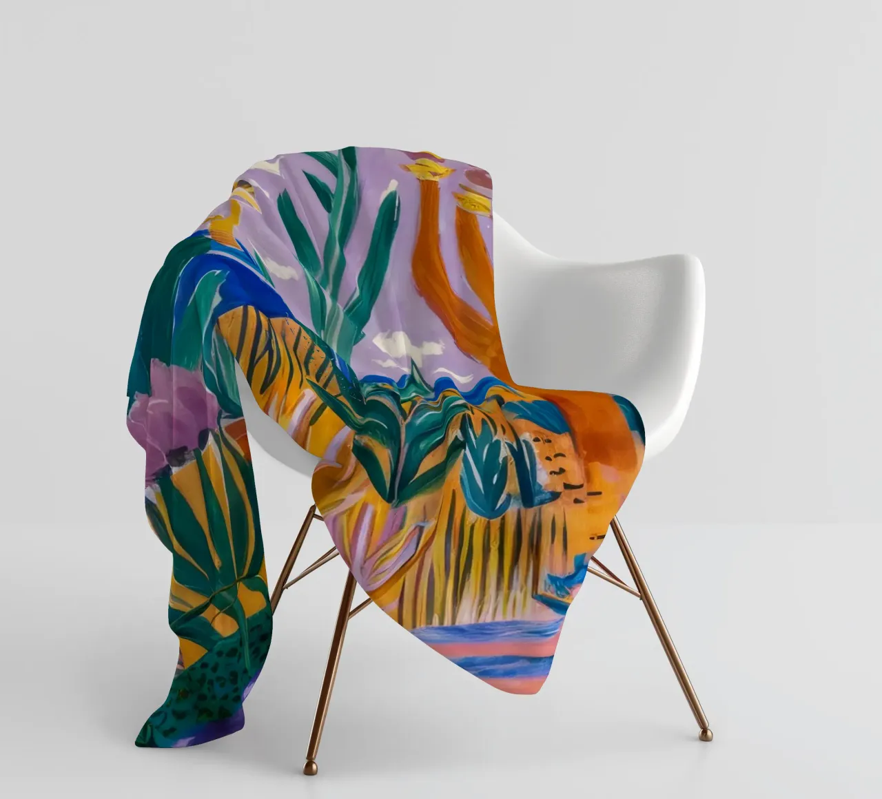 Abstracte zonnetuin fleecedeken van FadeAura