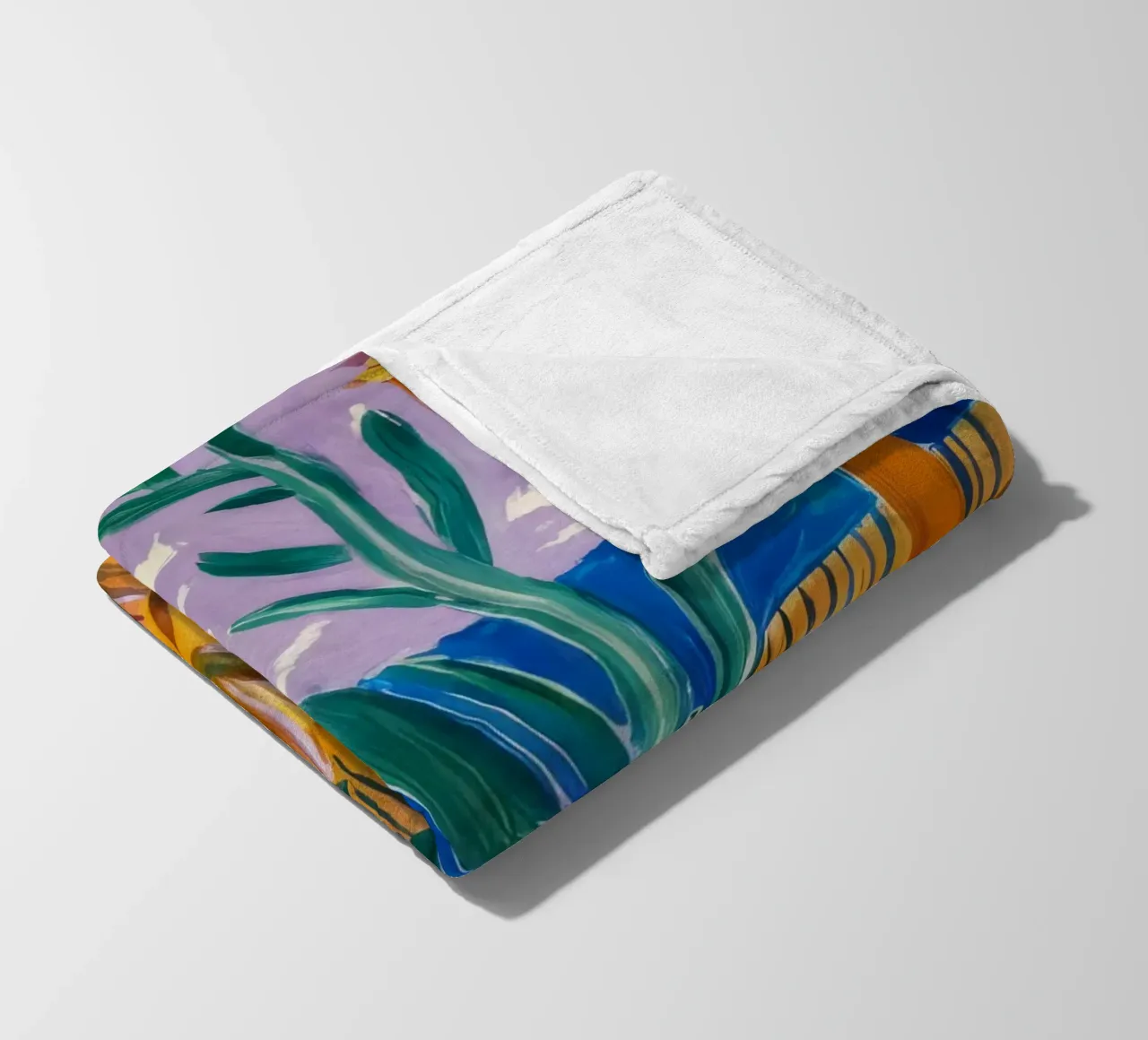 Abstract Sun Garden fleece blanket by FadeAura
