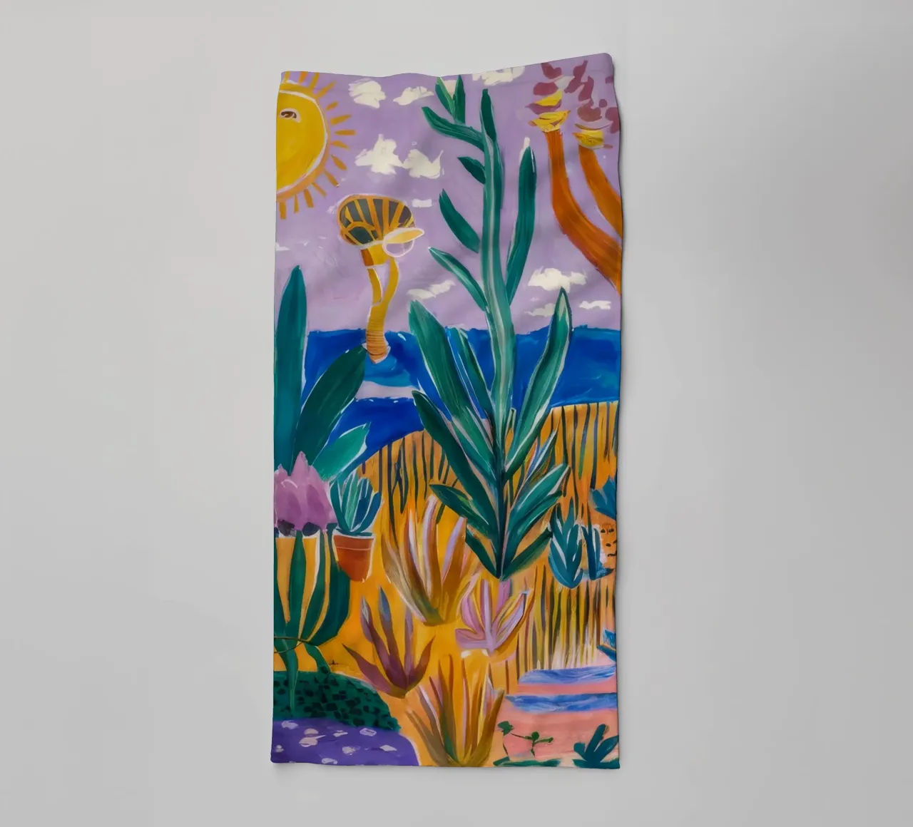 Abstracte zonnetuin badhanddoek van FadeAura