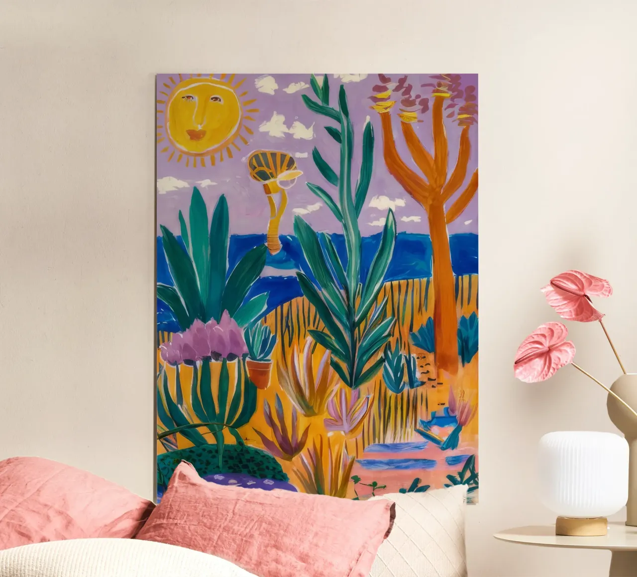 Giardino solare astratto poster con telaio in alluminio da FadeAura