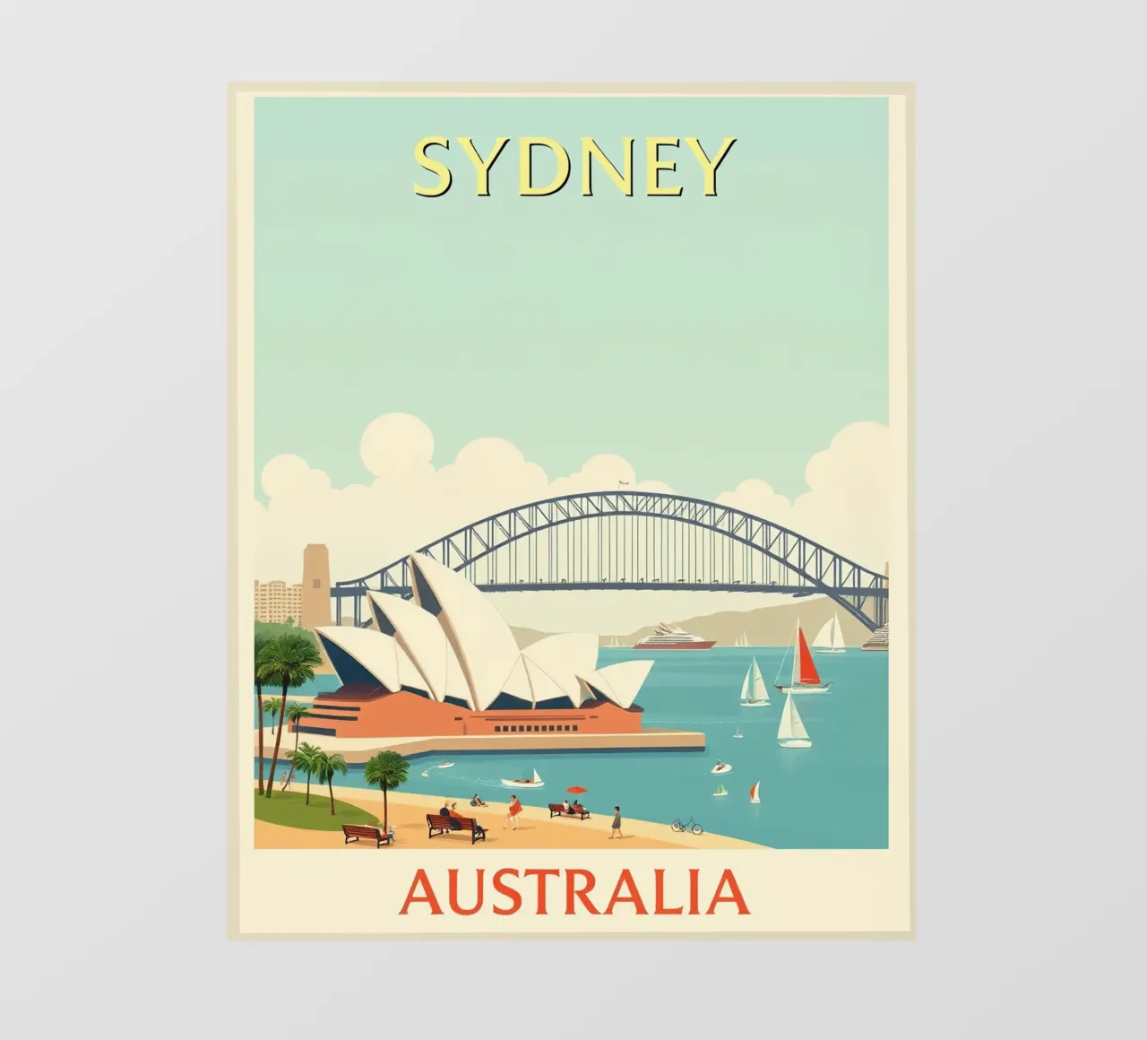 Sydney Vintage Travel pvc cover by HicksShop