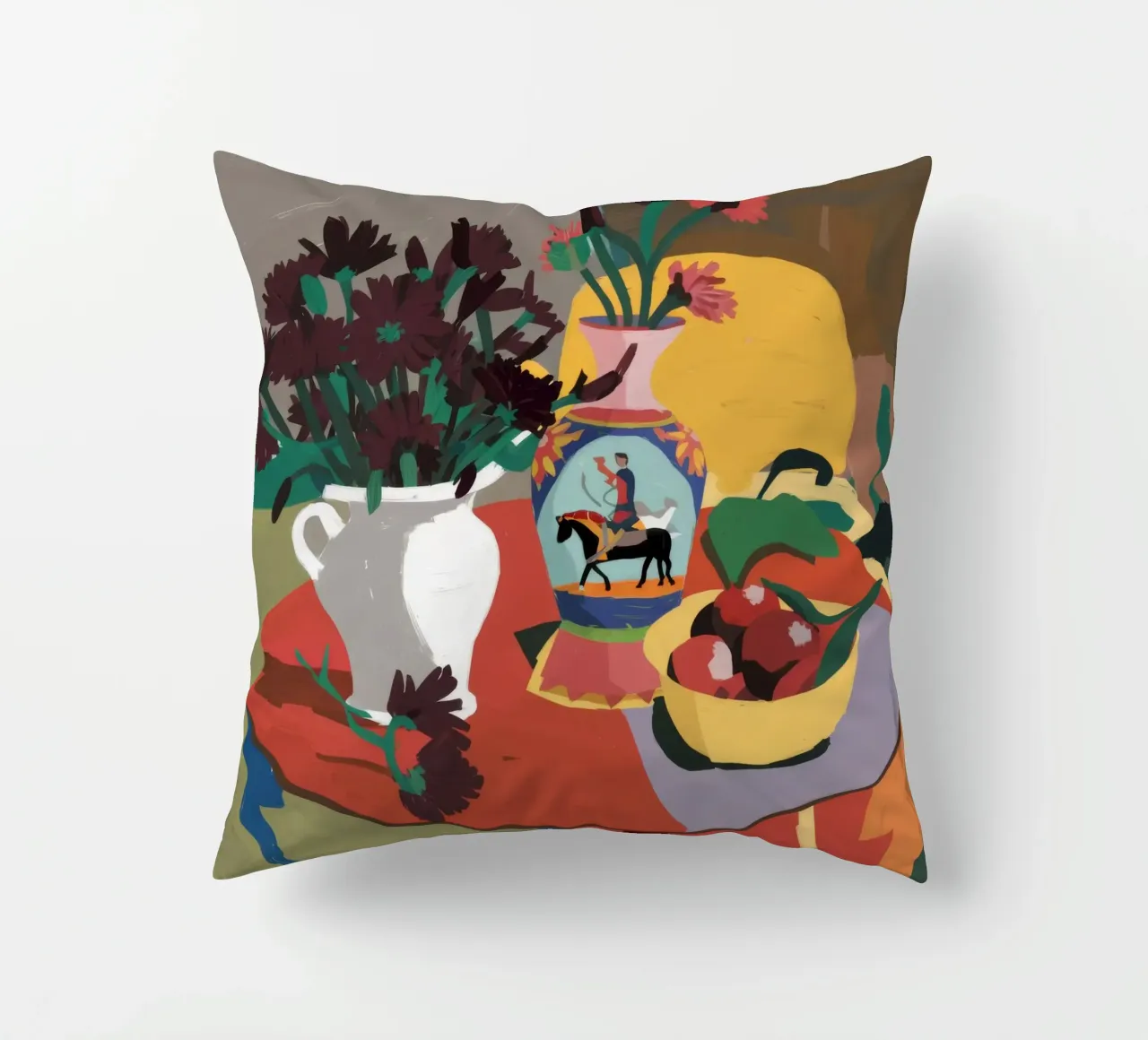 Brocca scura Fiori umidi cuscino da Stone Decade