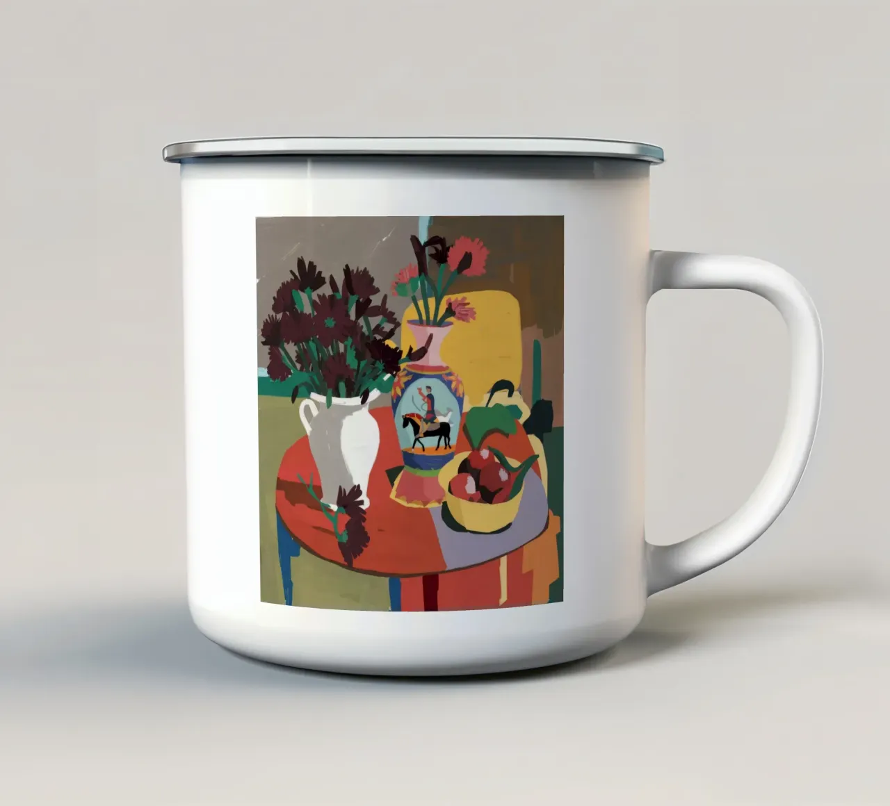 Brocca scura Fiori umidi tazza in smalto da Stone Decade