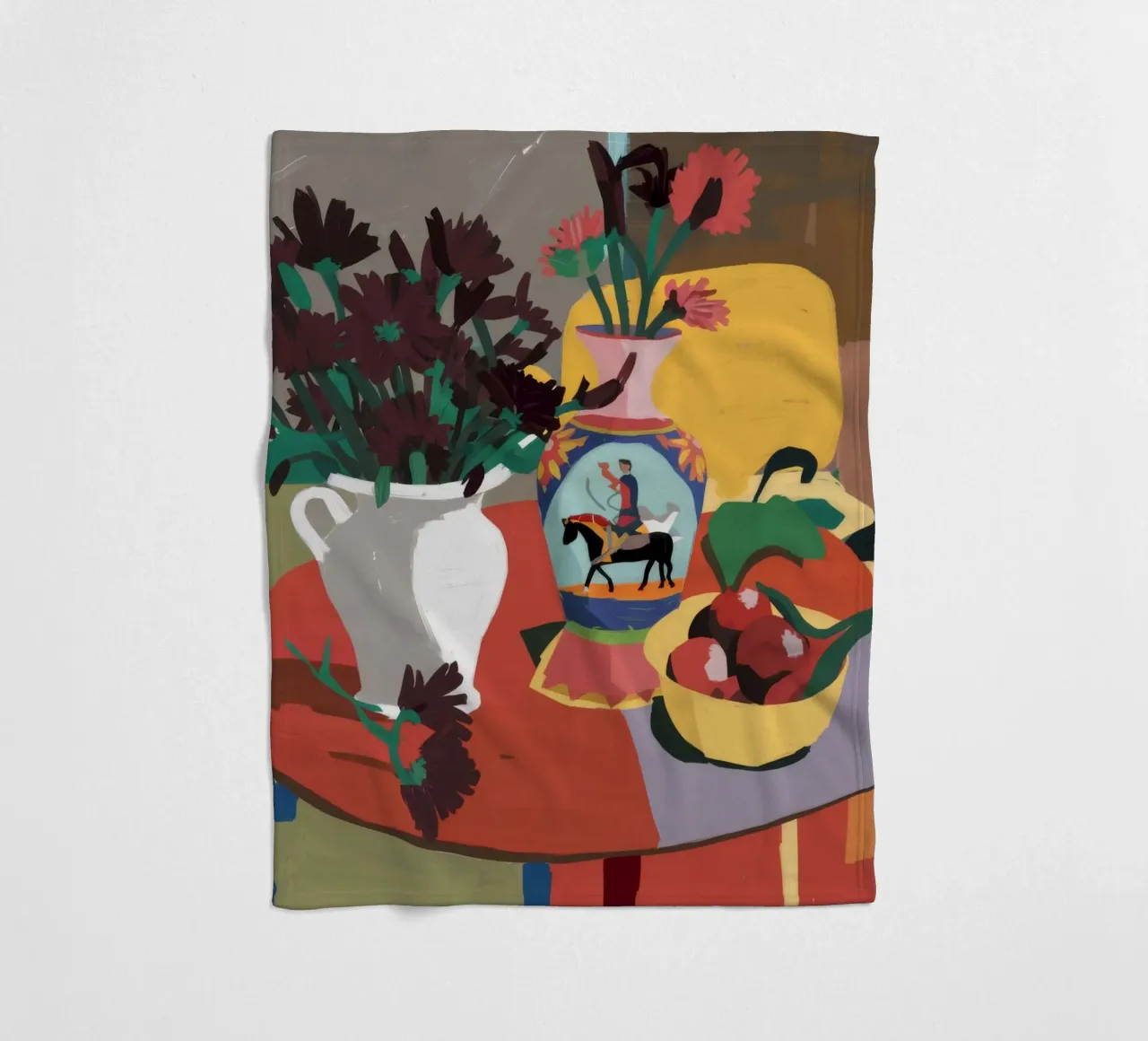 Dark Pitcher Moody Blooms Fleecedecke von Stone Decade