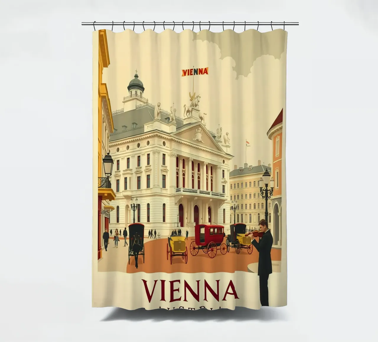 Wien - Weinlese-Reisen Duschvorhang von HicksShop