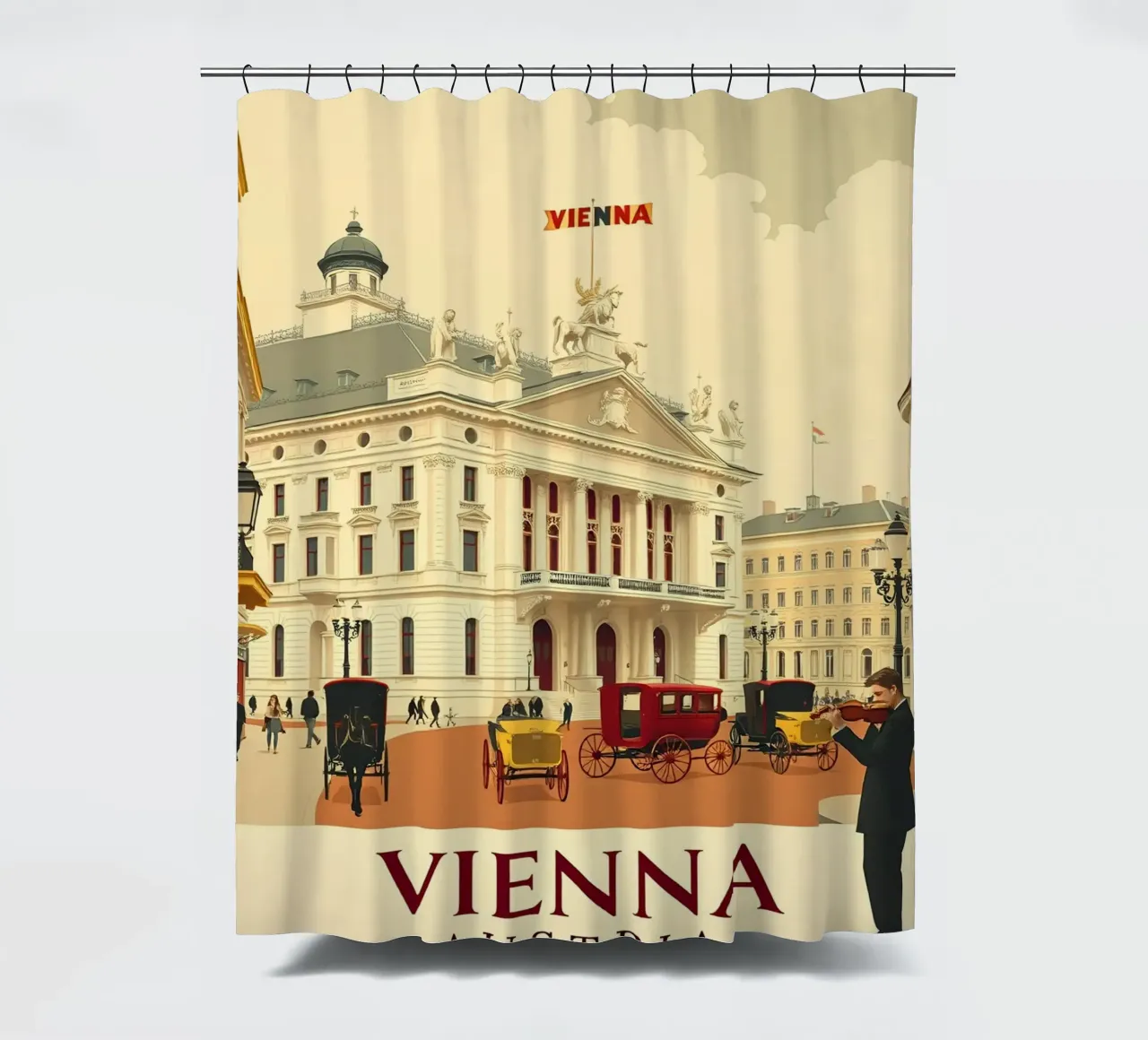 Wien - Weinlese-Reisen Duschvorhang von HicksShop