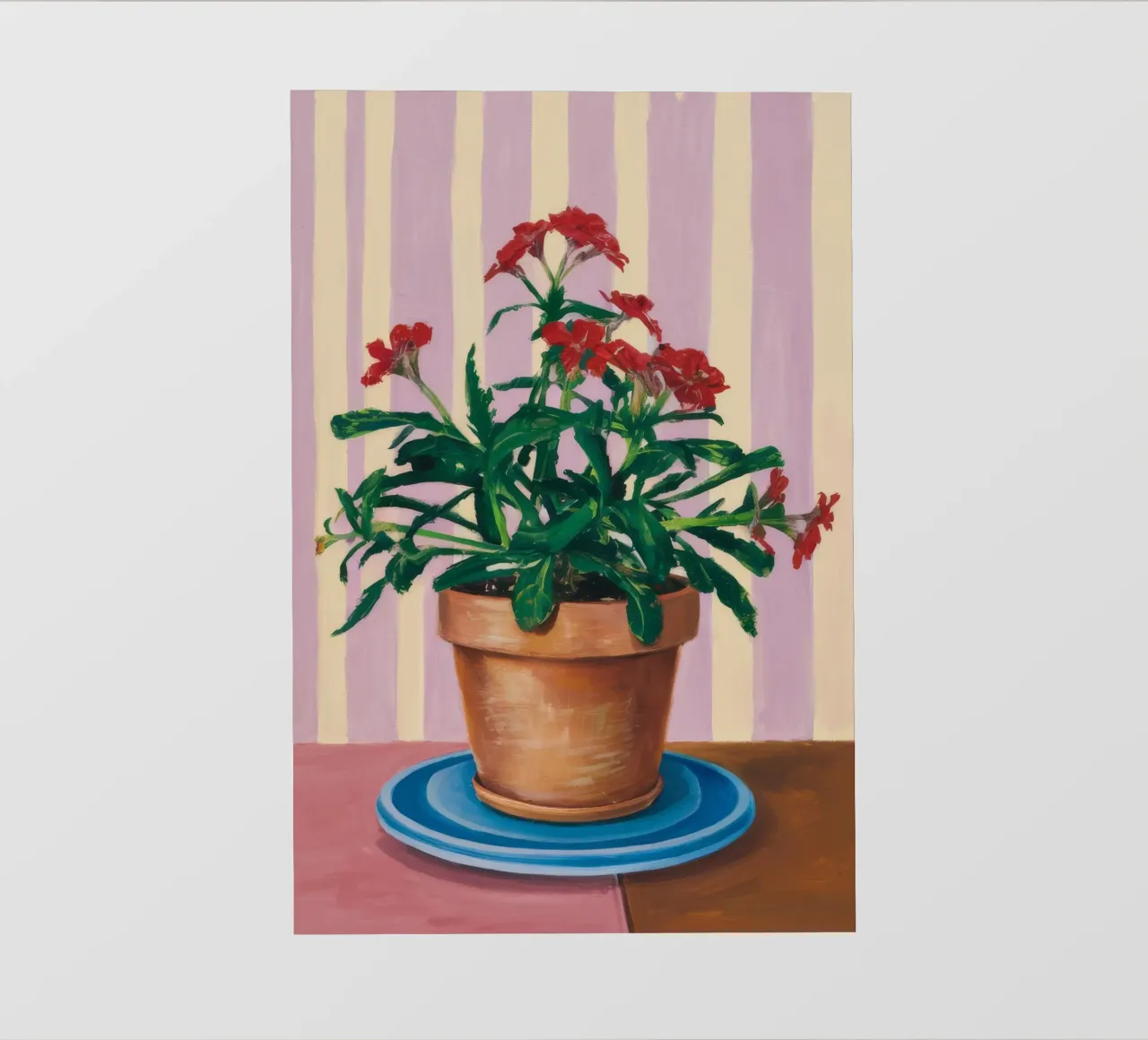 Terracotta Pot Striped Wall pvc cover by Muse Artworks