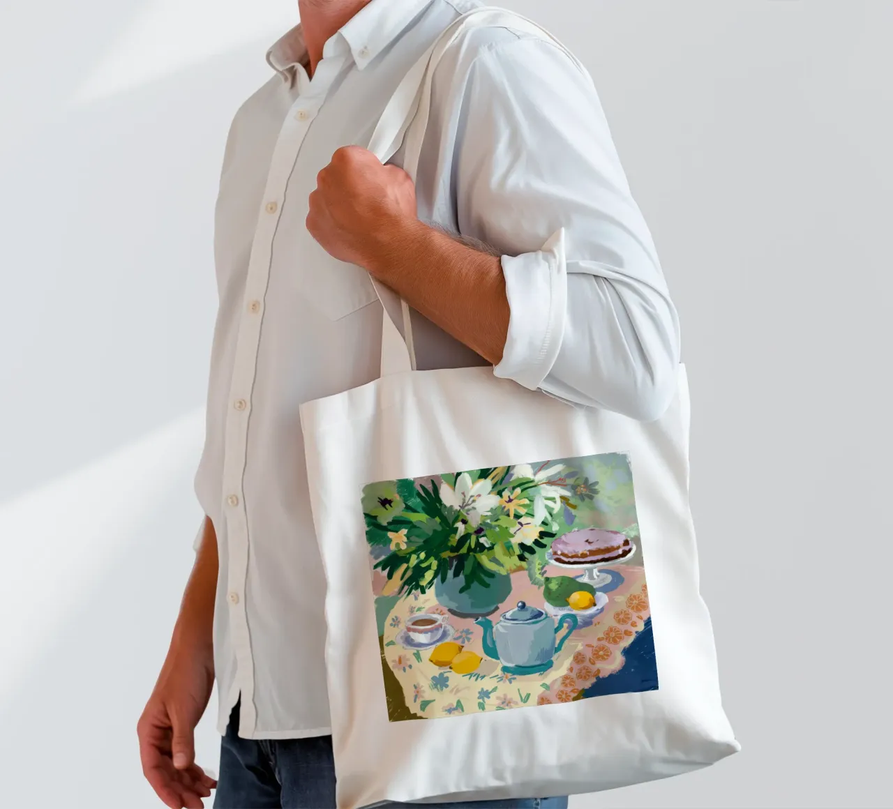 Torta Teatime Serenity borsa in juta da Stone Decade