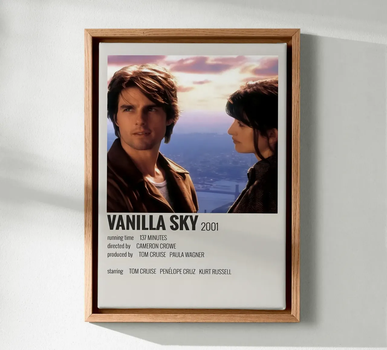 VANILLA SKY 2001 tela con Cornice a cassetta da MVFminimalist
