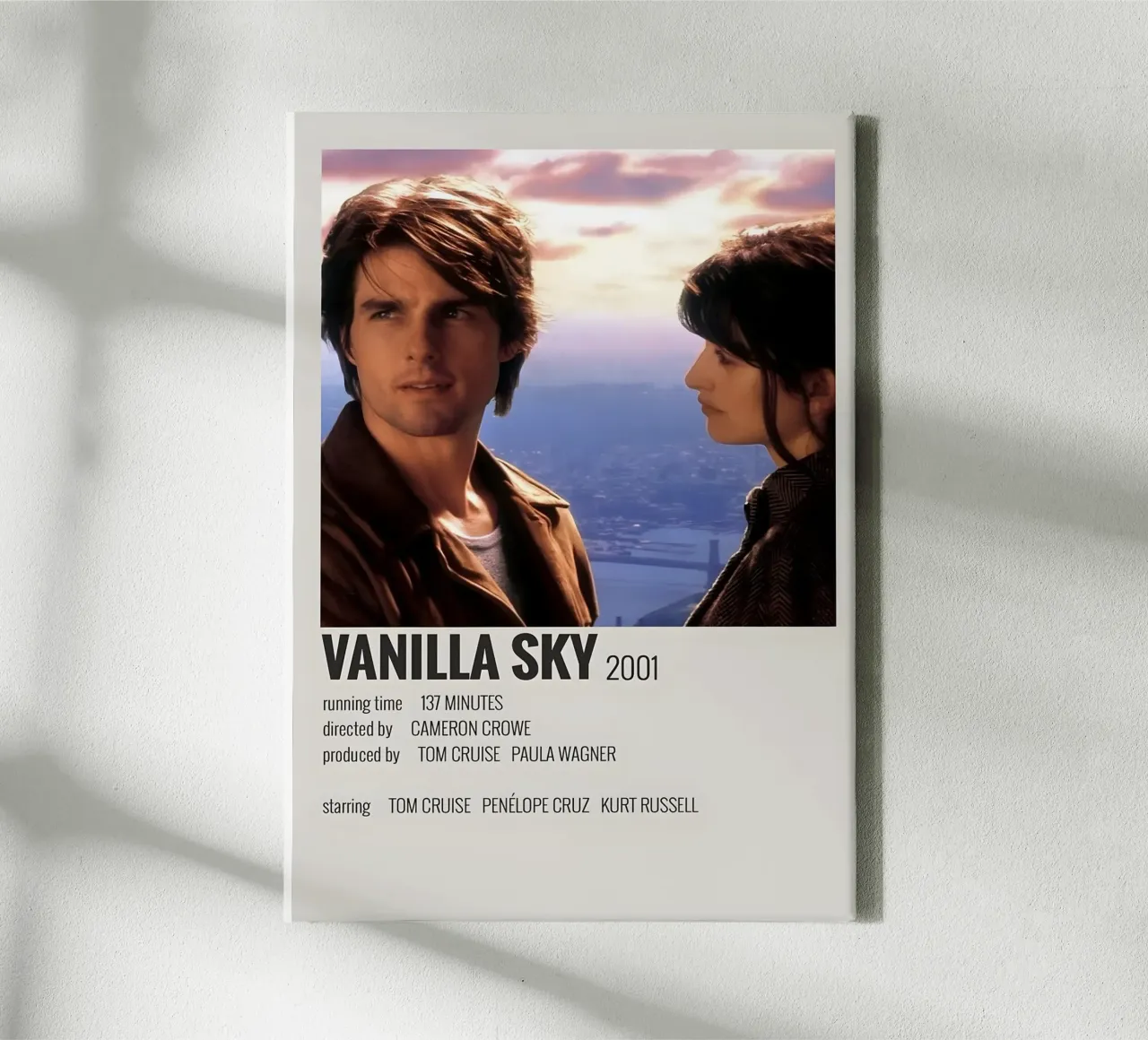 VANILLA SKY 2001 tela con Cornice a cassetta da MVFminimalist