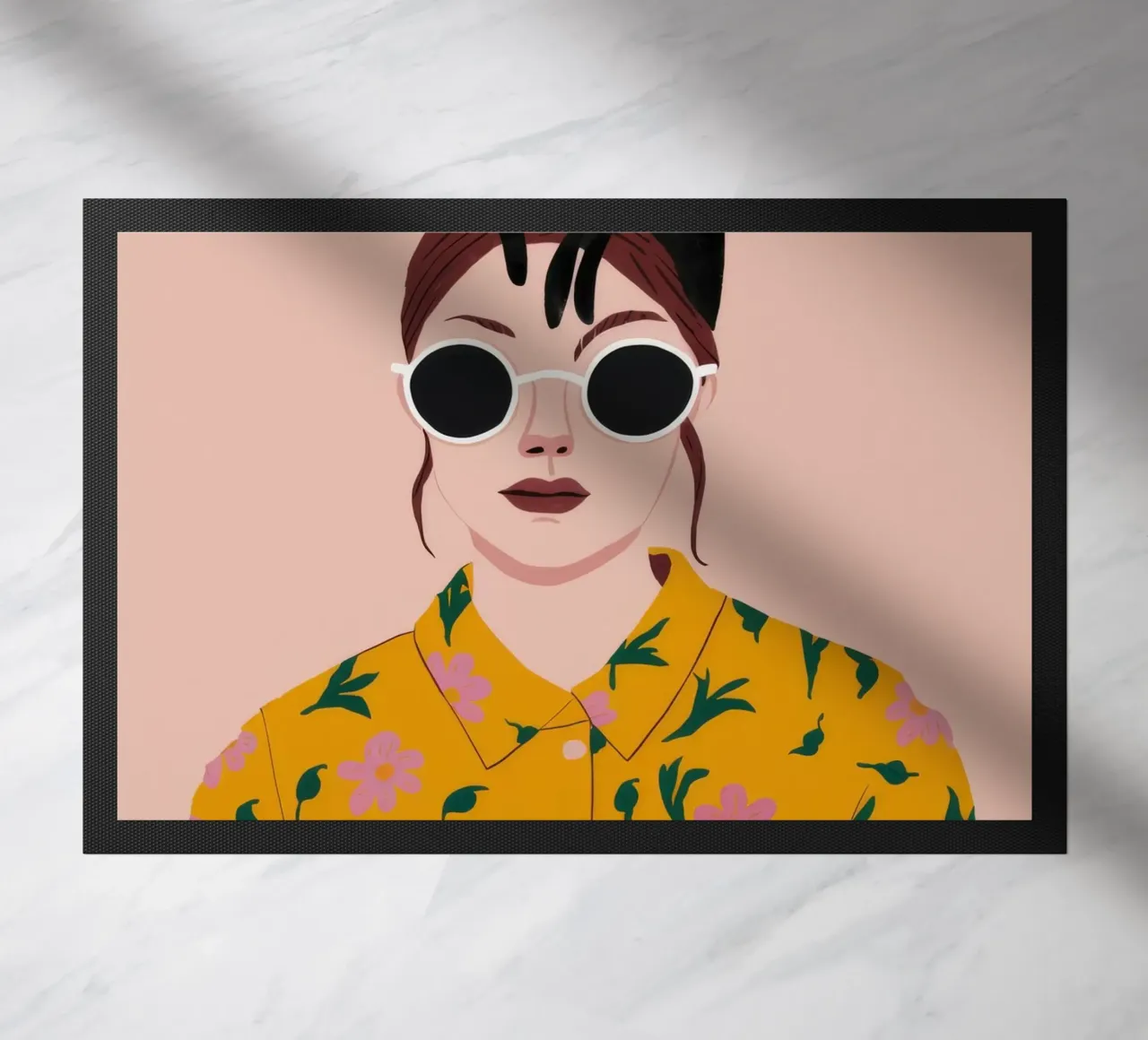 Cat Hat Chic doormat by Peak Delusion