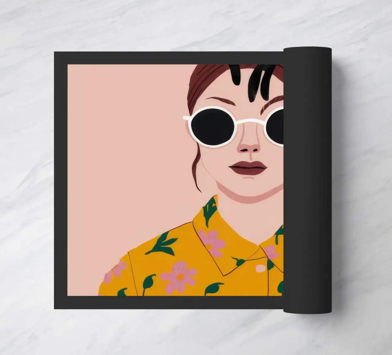 Cat Hat Chic doormat by Peak Delusion