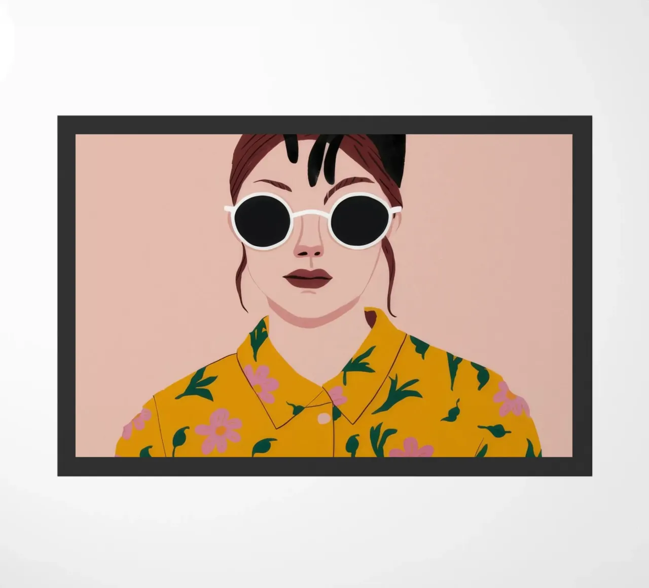 Cat Hat Chic doormat by Peak Delusion