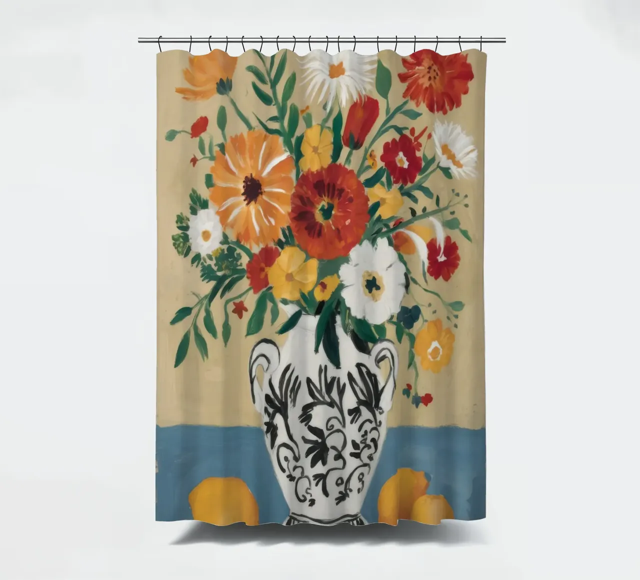 Vaso Chinoiserie Abbondanza tenda da doccia da Stone Decade