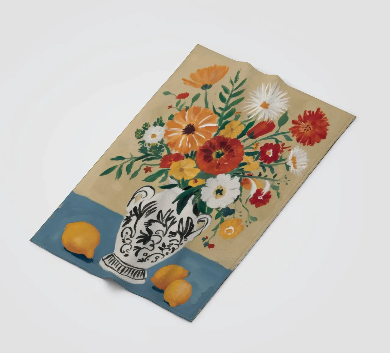 Vaso Chinoiserie Abbondanza coperta in pile da Stone Decade