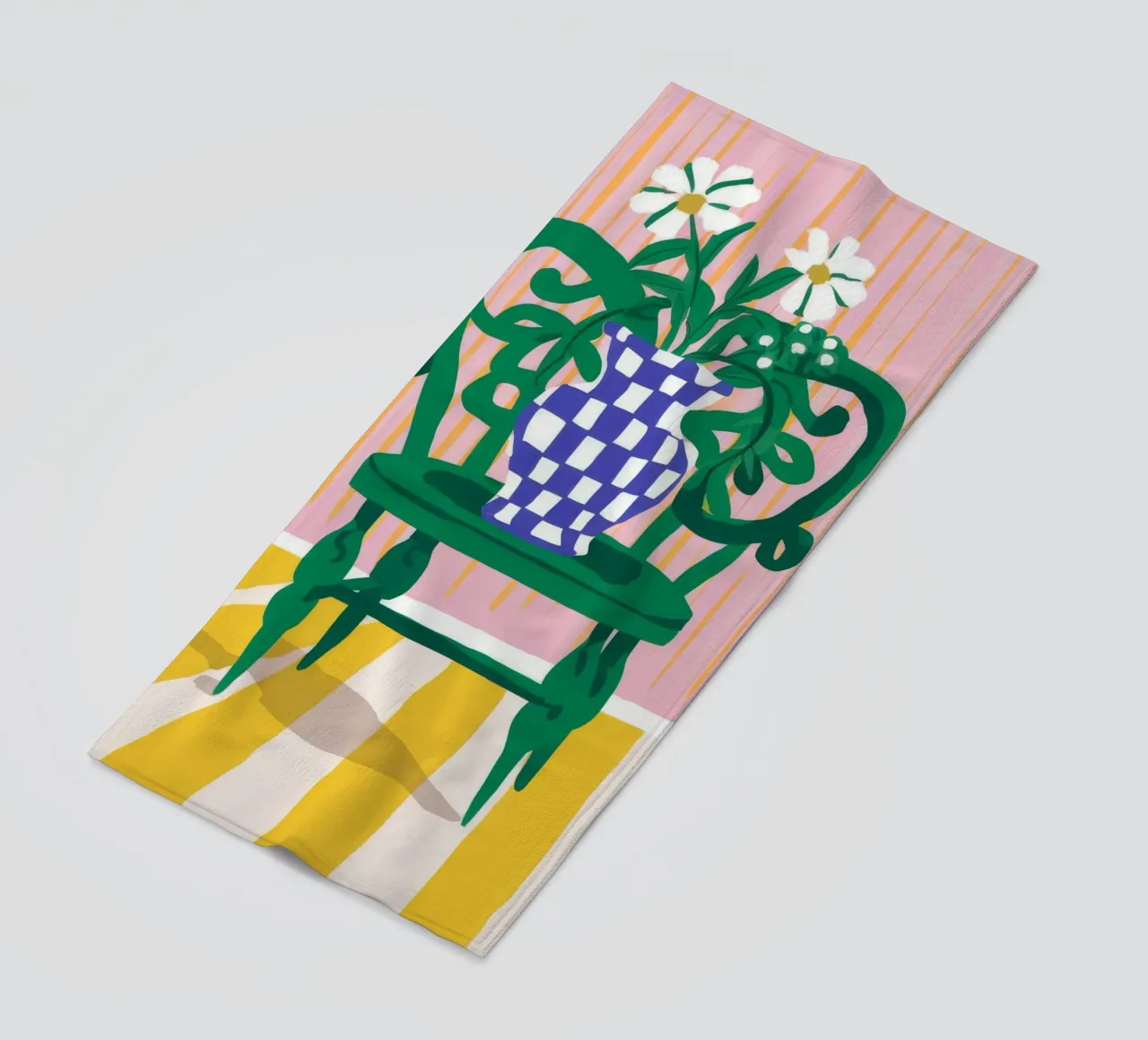 Sedia verde Daisy Dreams telo mare da Muse Artworks