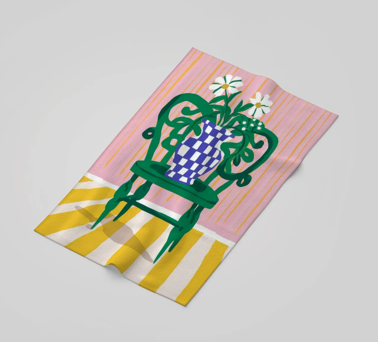Sedia verde Daisy Dreams telo mare da Muse Artworks