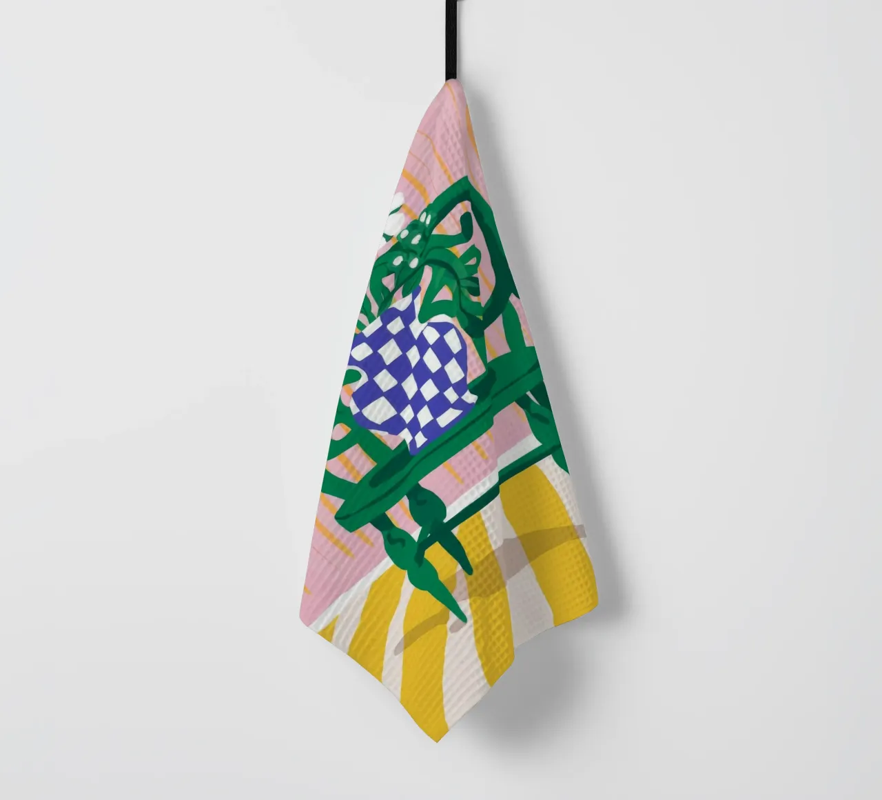 Sedia verde Daisy Dreams canovaccio da cucina da Muse Artworks
