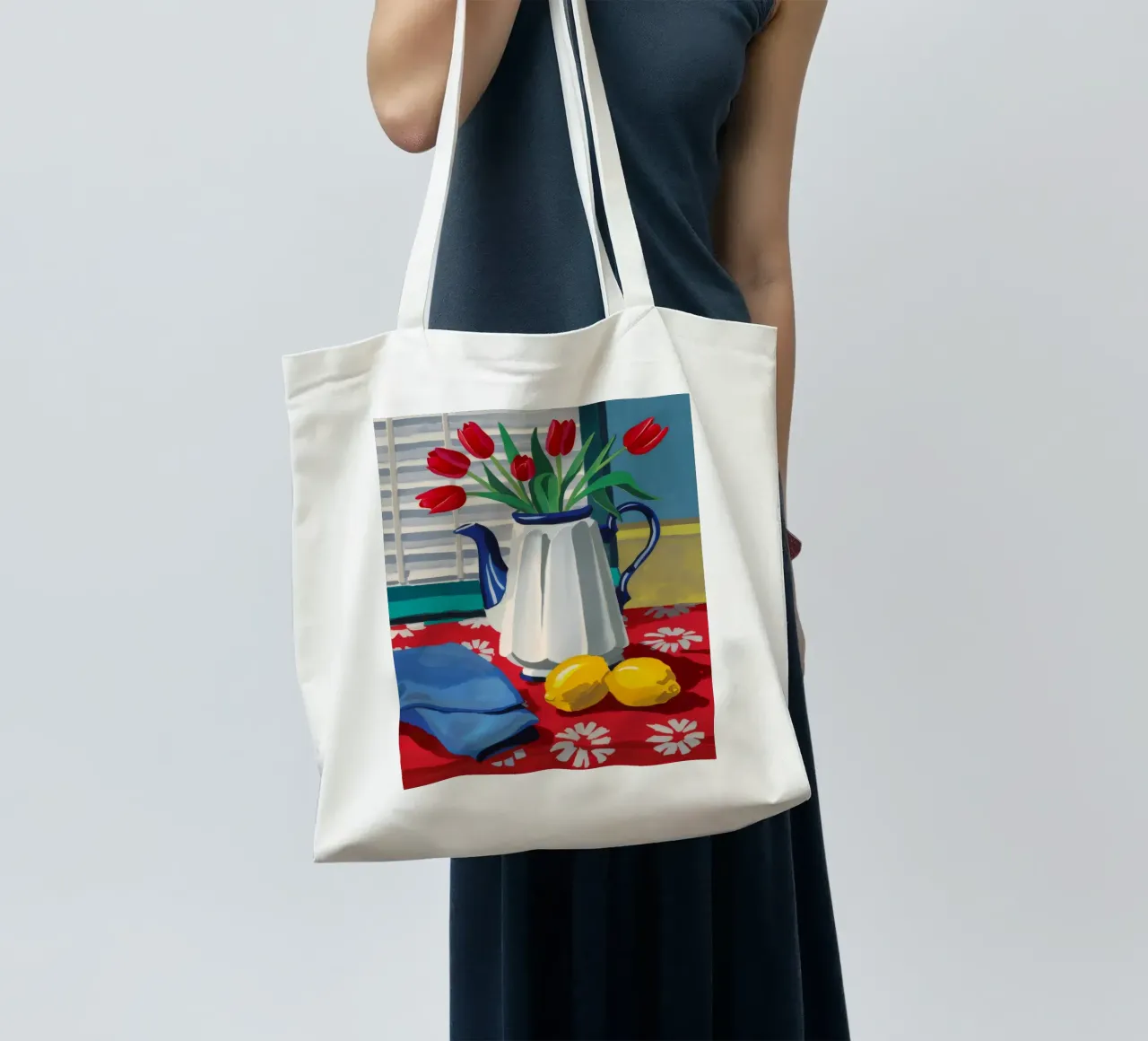 Smalto Tulipano Stillness borsa in juta da Stone Decade