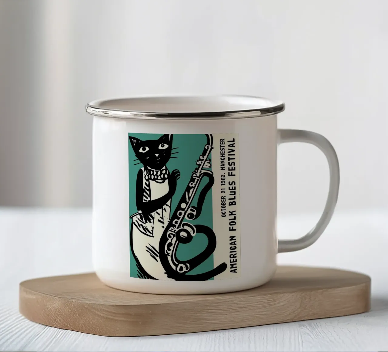 Blues popolare americano tazza in smalto da Arjun